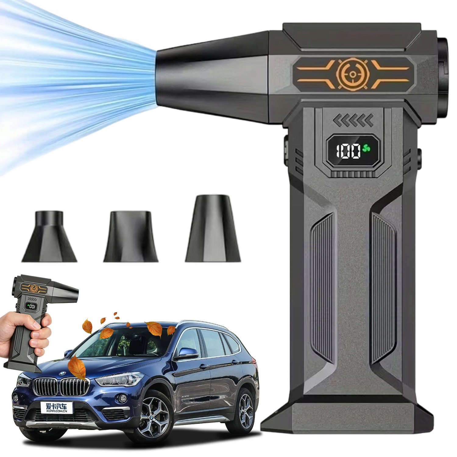 Turbo Foukač Mini Pro Grilování Listí A Odvlhčování Auta Akumulátorový Vysavač