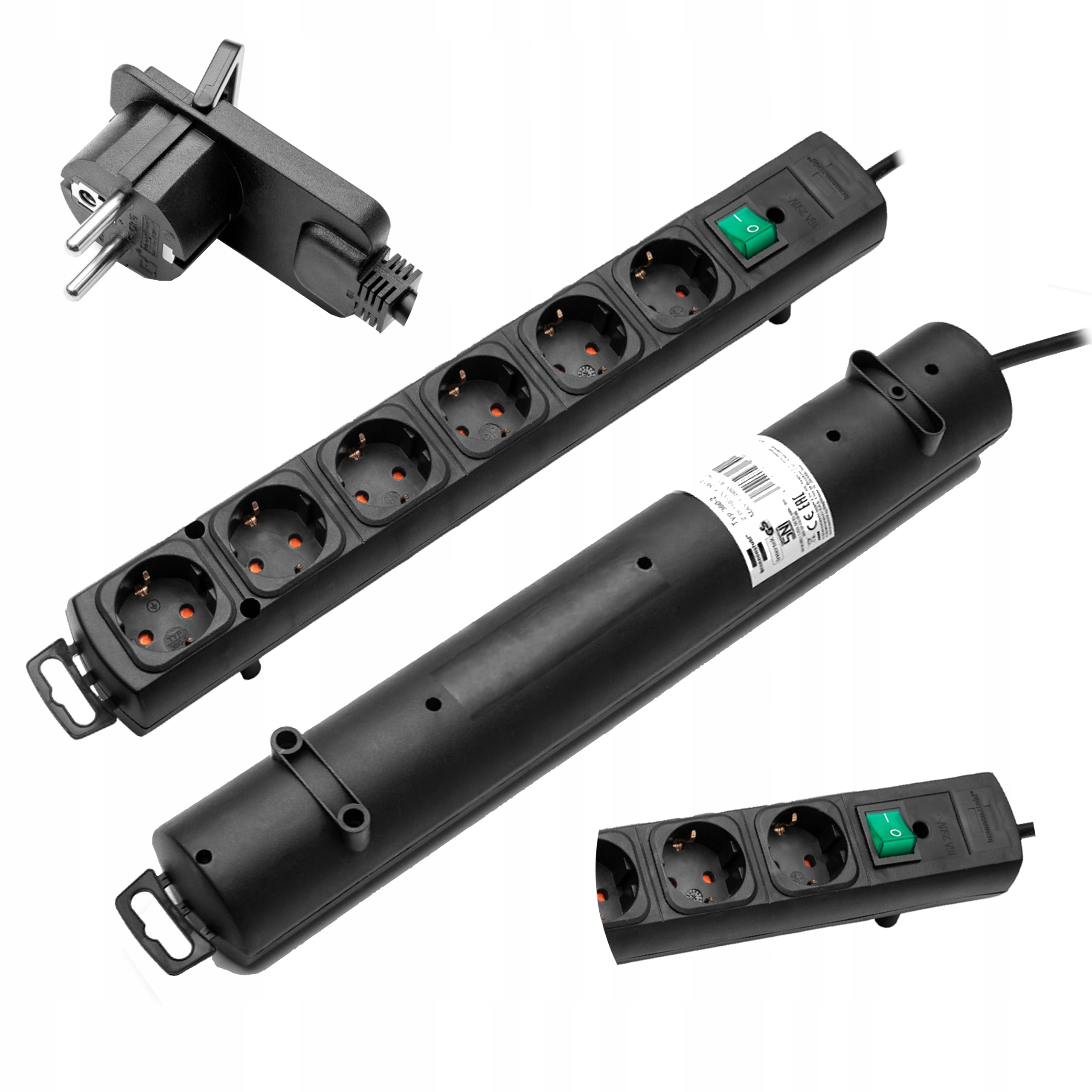 

Listwa zasilająca z wyłącznikiem 2m Płaska Wtyczka