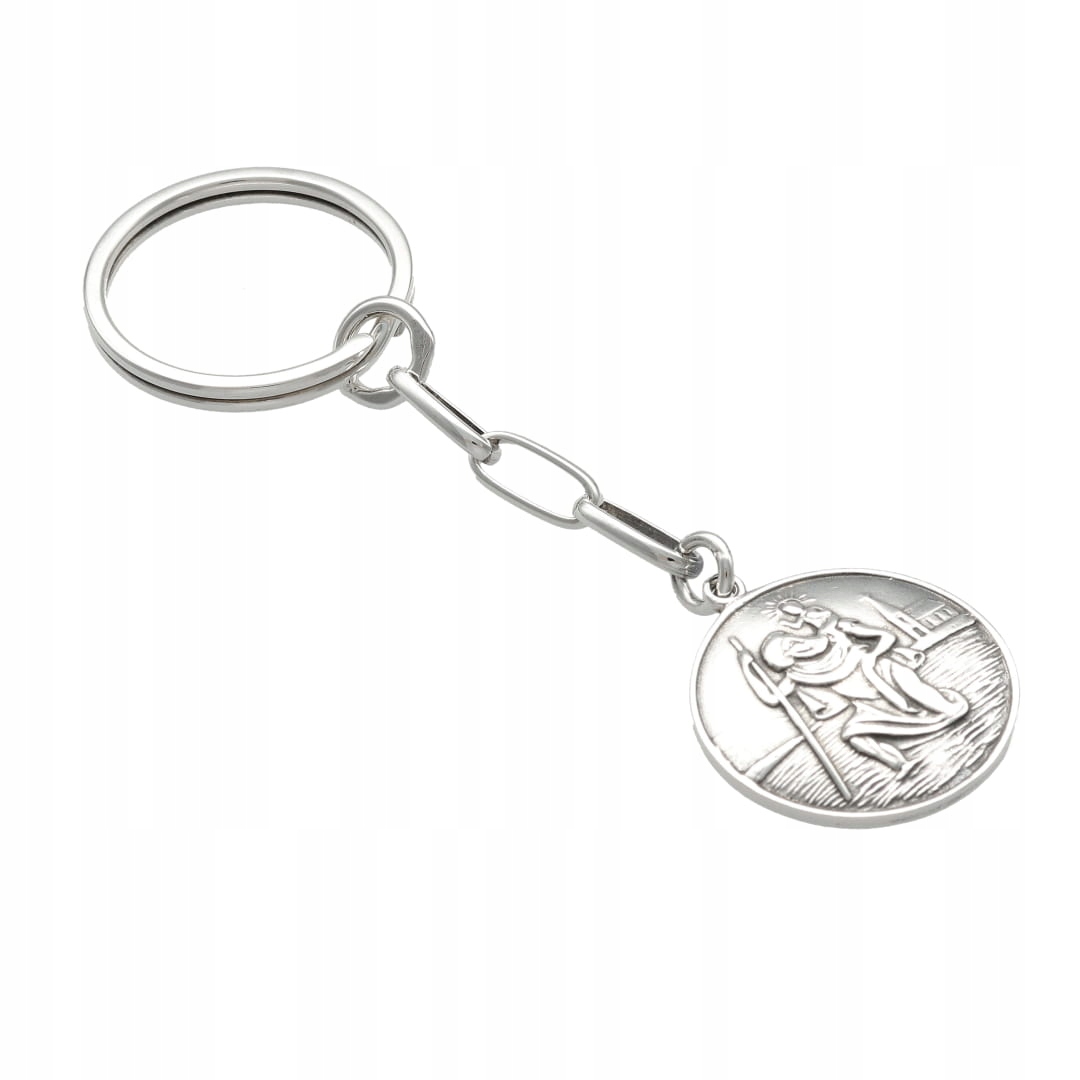 Přívěsek Na Klíče malý Svatý Kryštof stříbro