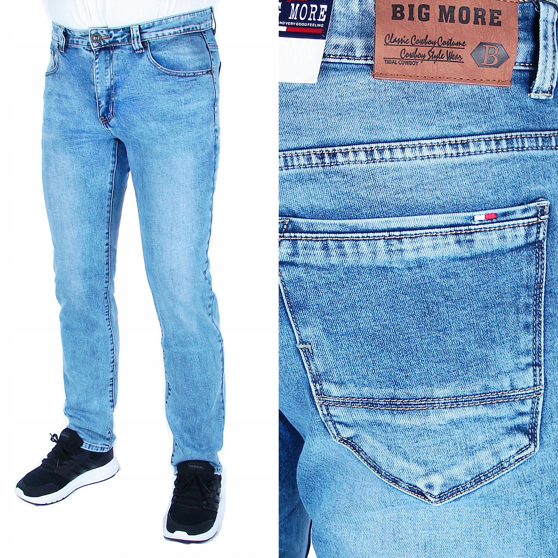 SPODNIE MĘSKIE JEANSOWE W 38 L 32 W98-100 cm