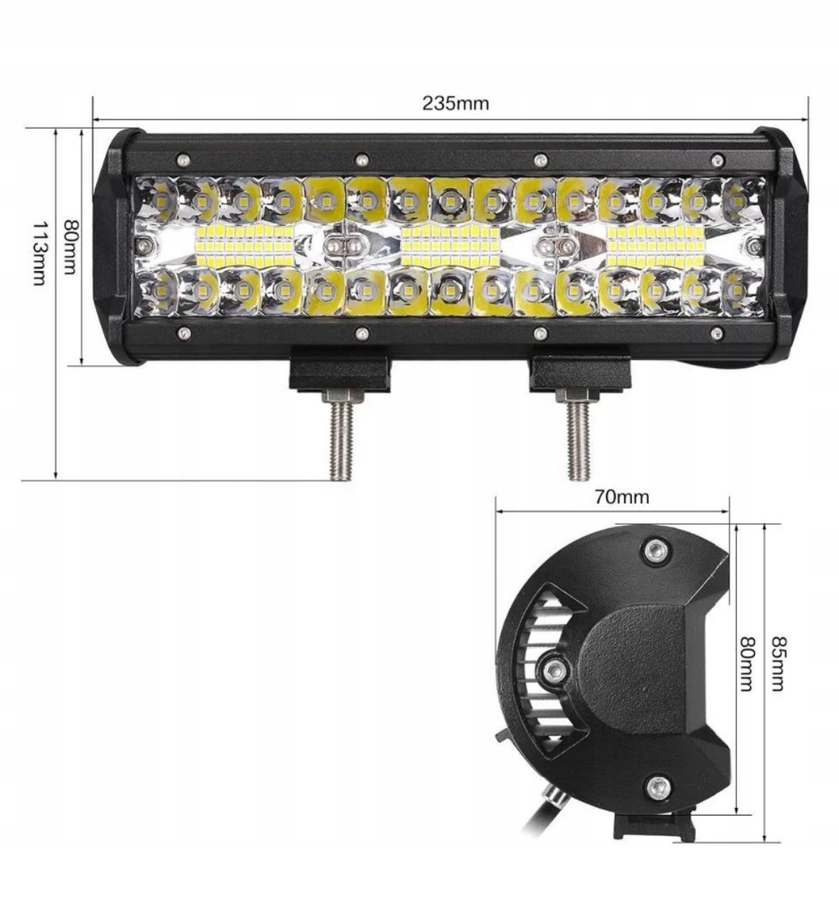 HALOGEN SZPERACZ LAMPA ROBOCZA 12V 24V 180W LED Moc 180 W