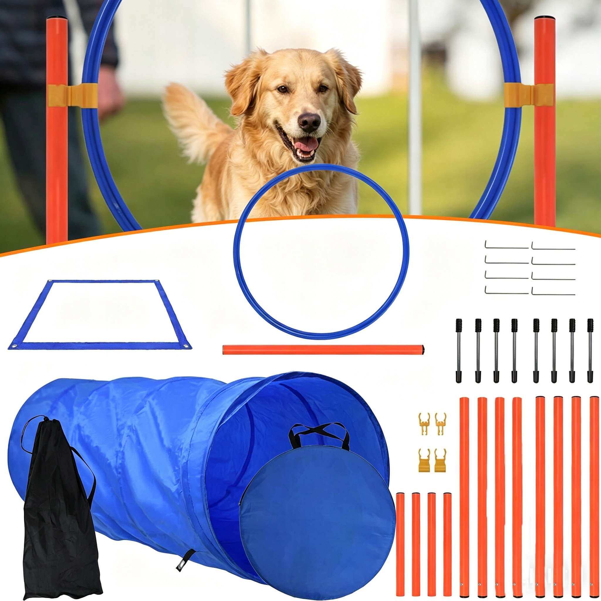 Sada na agility pro psy Sada plotů pro výcvik psů Překážková dráha Tun