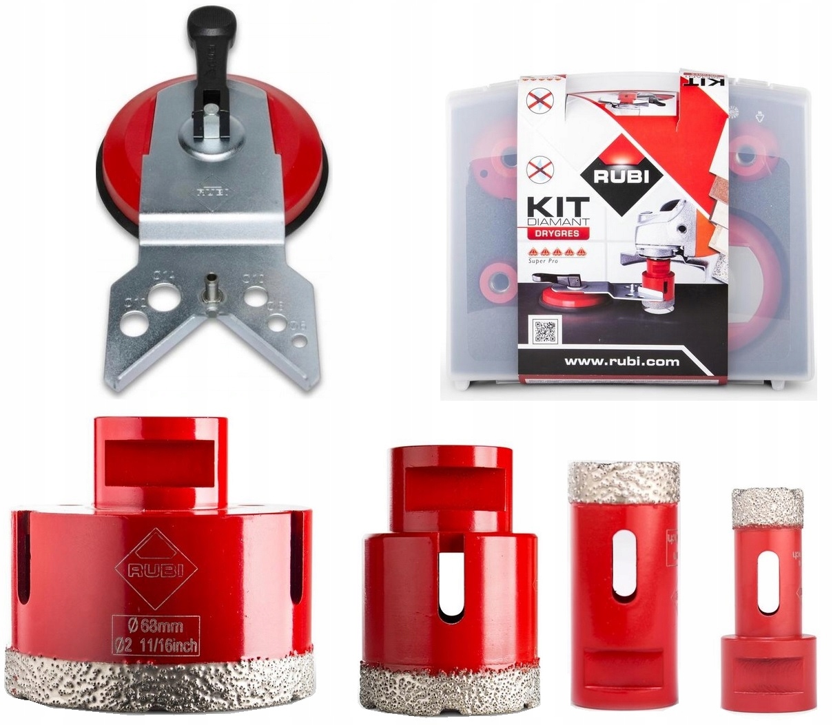 Rubi 06967 Koronki 4SZT Wierteł Do Gresu Drygres