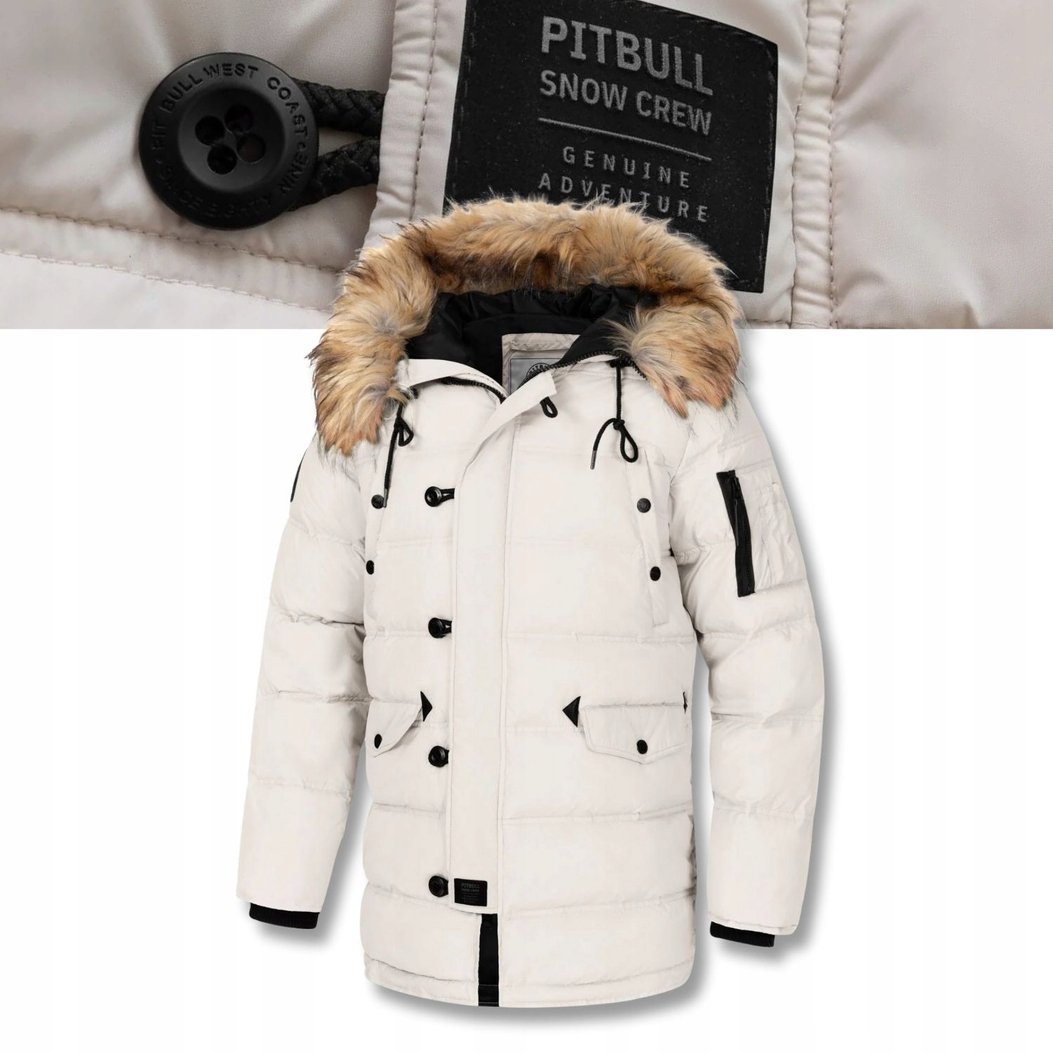 Pánská Zimní bunda Pitbull Parka s s kapucí Kingston II Zateplená