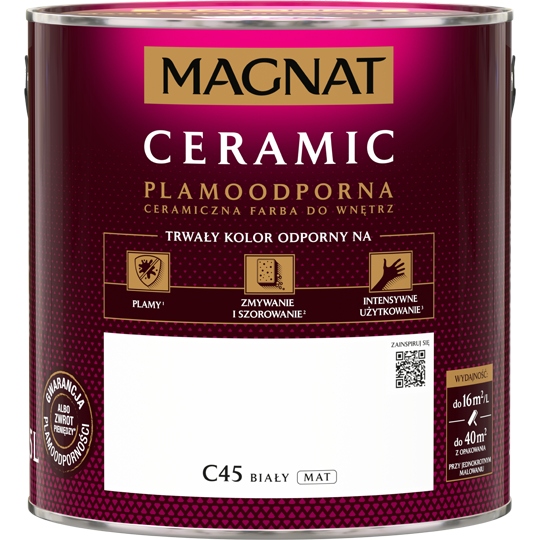 Magnat Ceramic Farba Ceramiczna Do Wnętrz Biały C45 2,5L