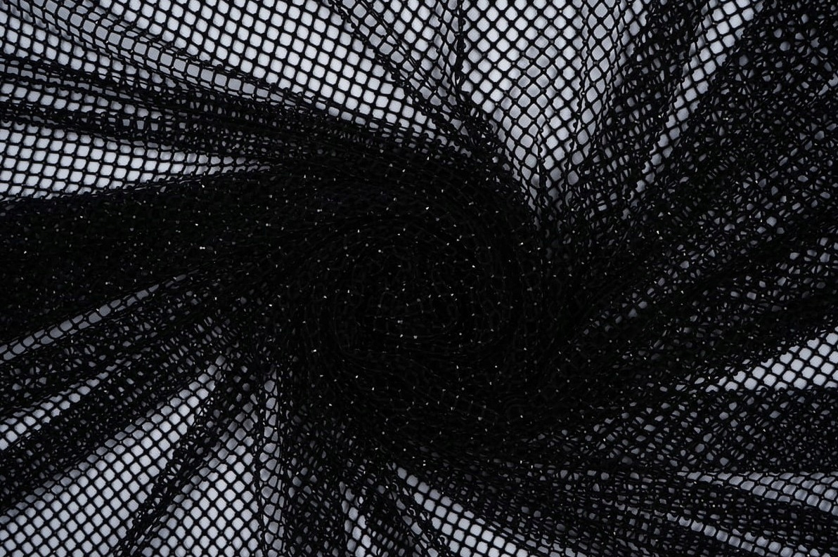 Síťka S Krystaly Zirkony Černá Luxusní Trendy