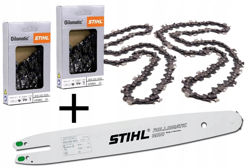 

Oryginał Prowadnica 35CM 2 Łańcuchy 3/8 1,1 Stihl