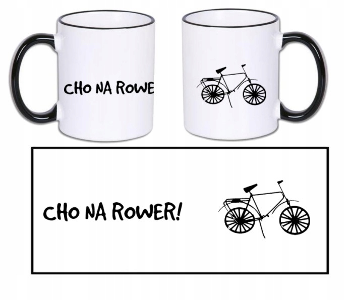 

Kubek czarny rant cho na rower rowery rowerzysta