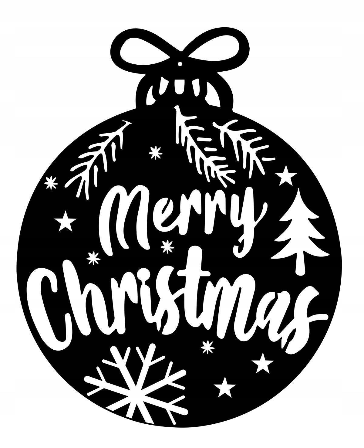 Tabule na magnety Bombka Merry Christmas 50 cm