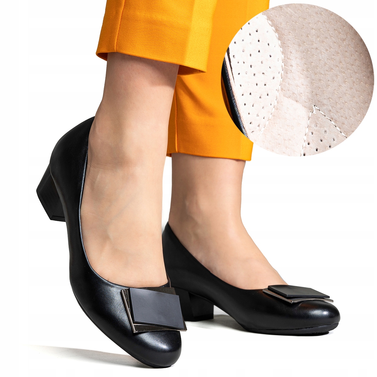 Boty na sloupku vč. Kůže módní Úhledné klasické lehké Wojtyłko 39