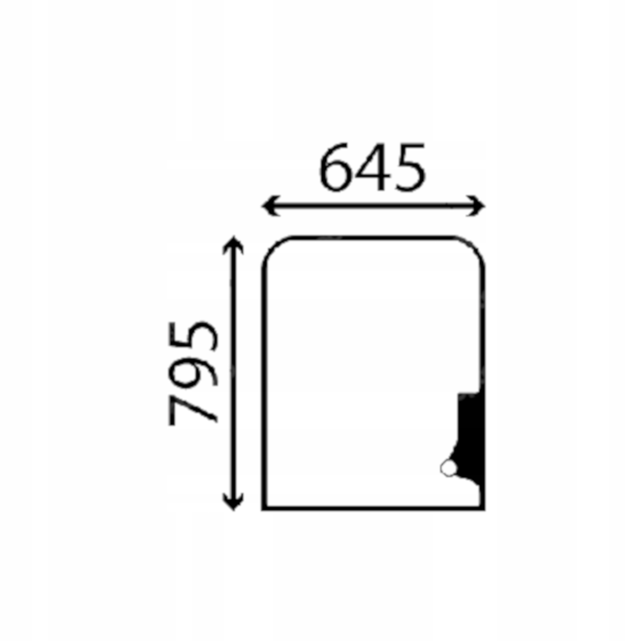 sklo Yanmar přední otevírací 172463-69120