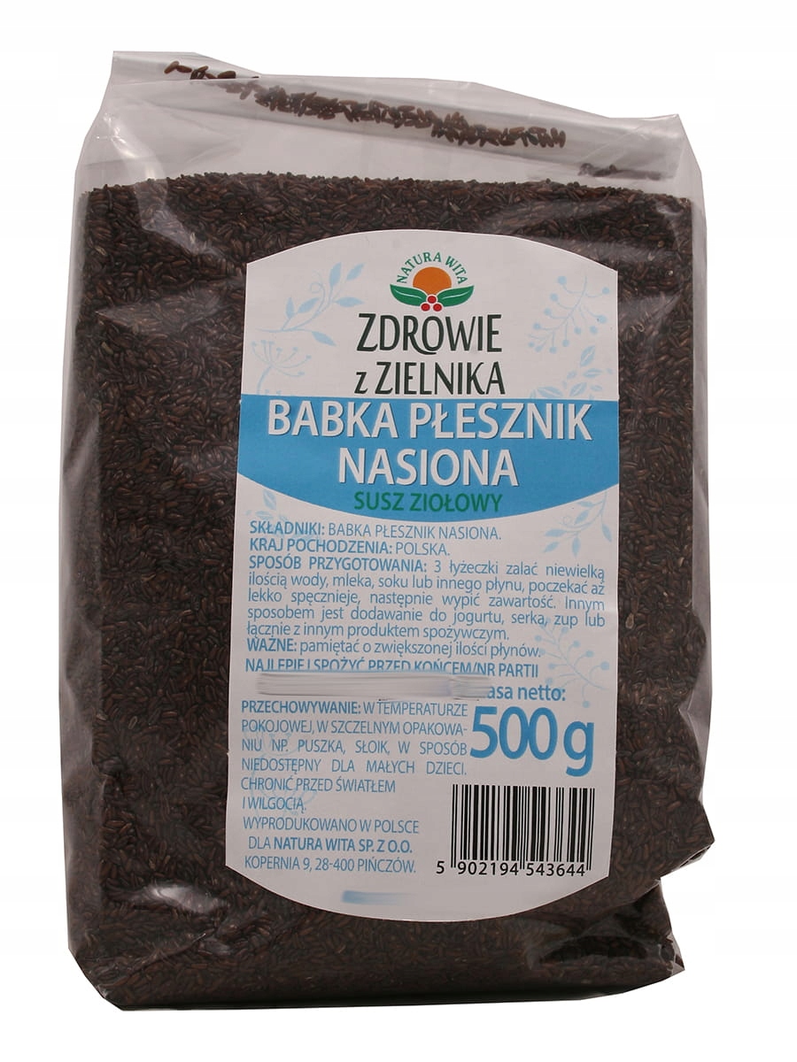 

Babka płecznik nasiona susz ziołowy 500g Natura Wi