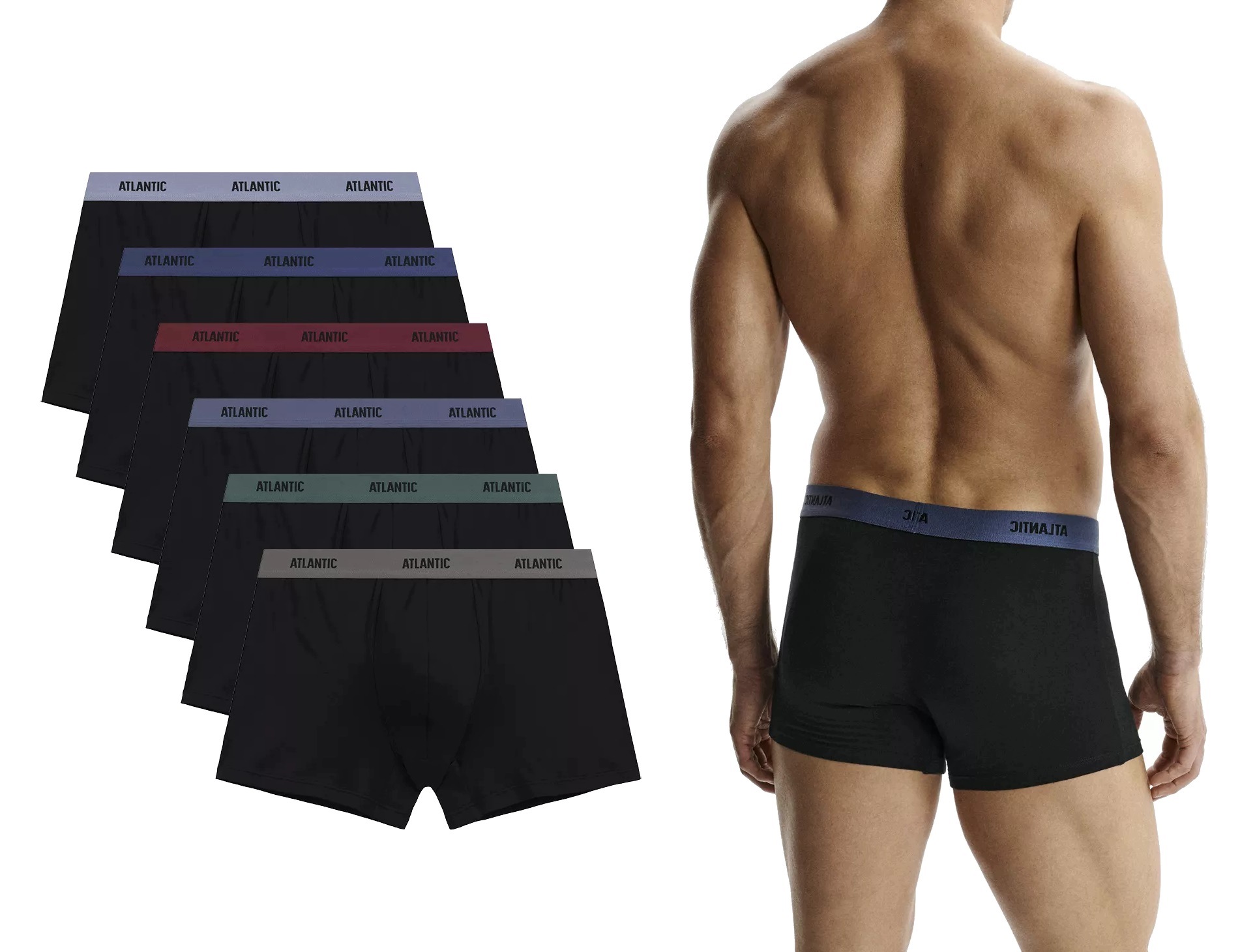 Atlantic Pánské klasické boxerky bavlna 6SMH-004 6-PACK M