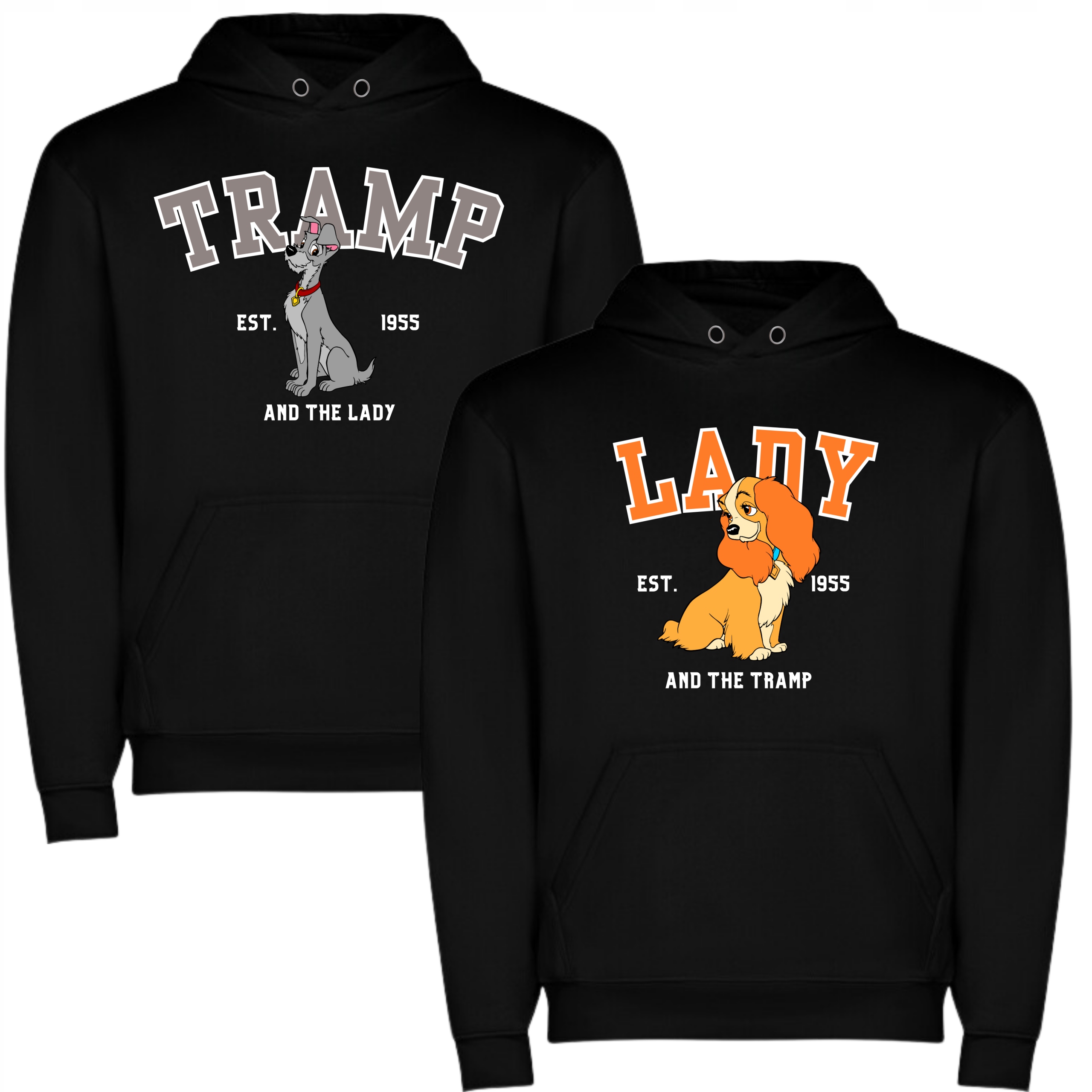 2 Mikiny Pro Páry Lady And The Tramp Zamilovaný Kundel Dárek K Valentýnu