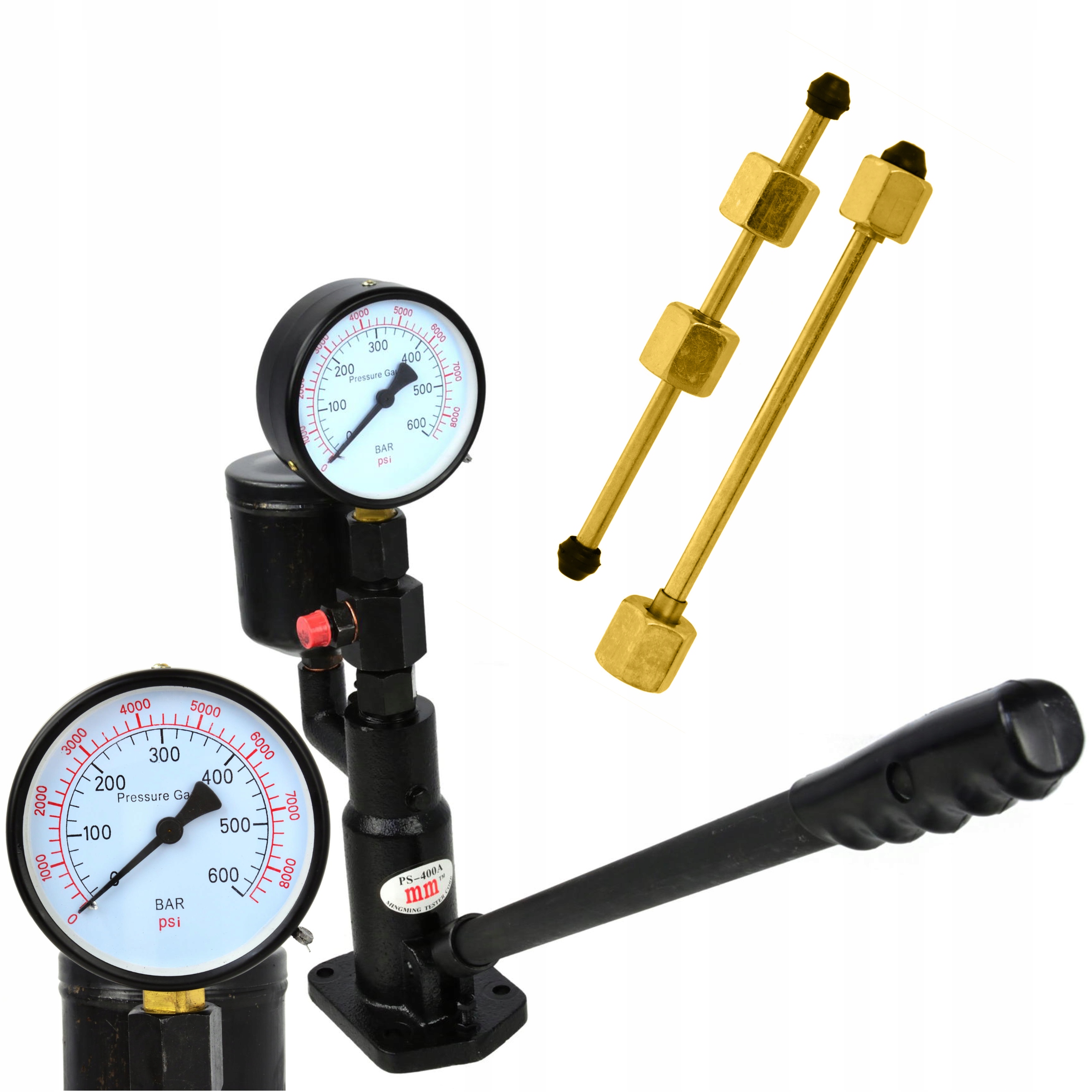 GEKO PRÓBNIK WTRYSKIWACZY MIERNIK TESTER 600 BAR DIESEL ADAPTERY G02658