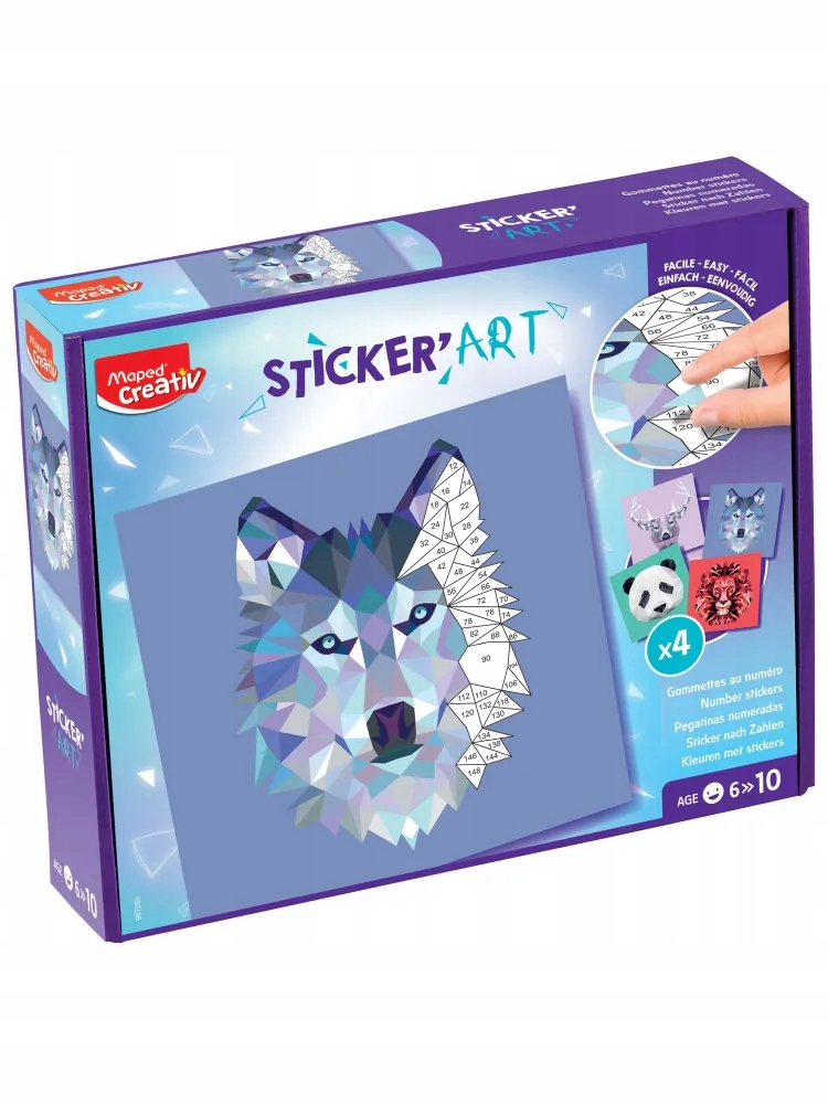 ZESTAW MAPED CREATIV PRZYKLEJANIE PO NUMERACH