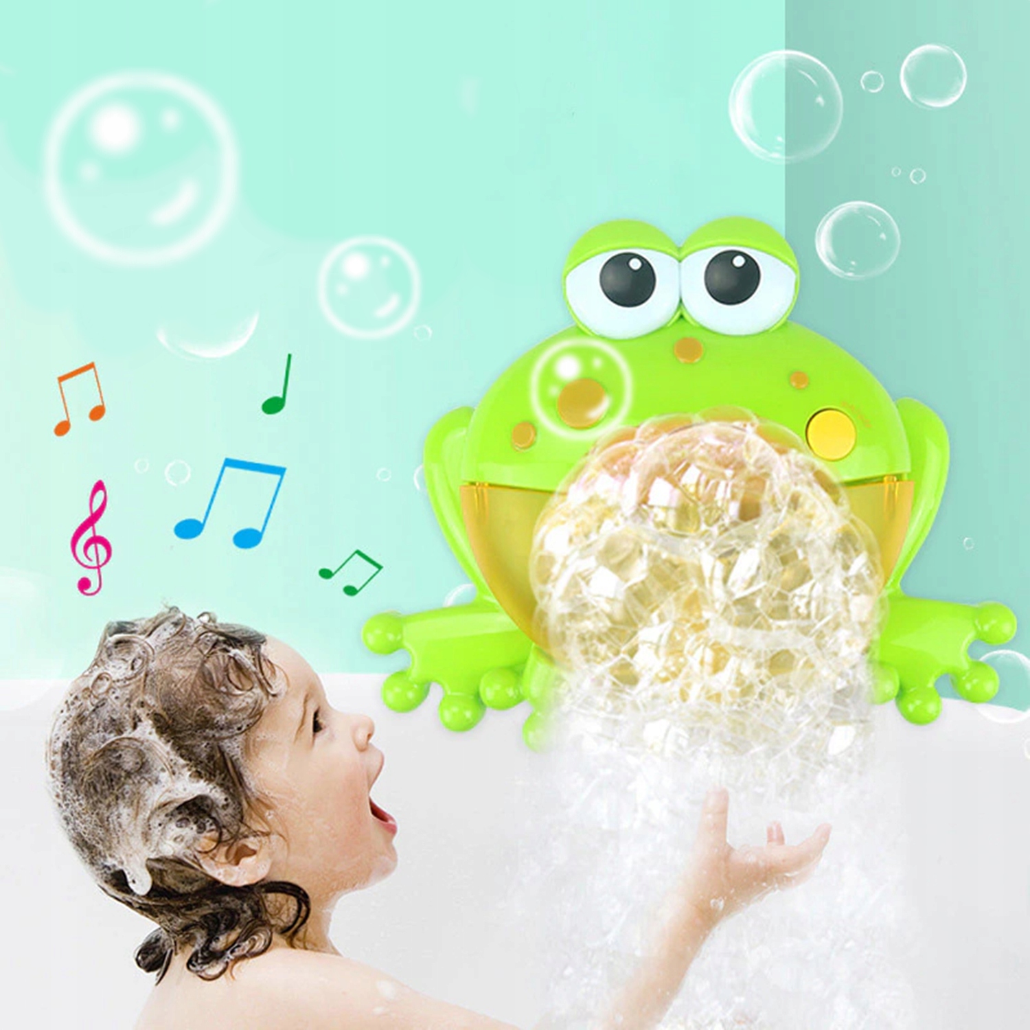 ŻABA DO ROBIENIA PIANY KĄPIELI WANNY Z MELODYJKAMI Marka Doris