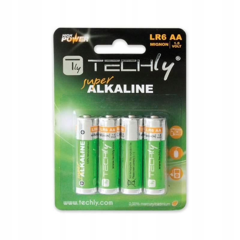 Techly Baterie alkaliczne LR06 Aa 4szt, (IBT-LR06T4B)