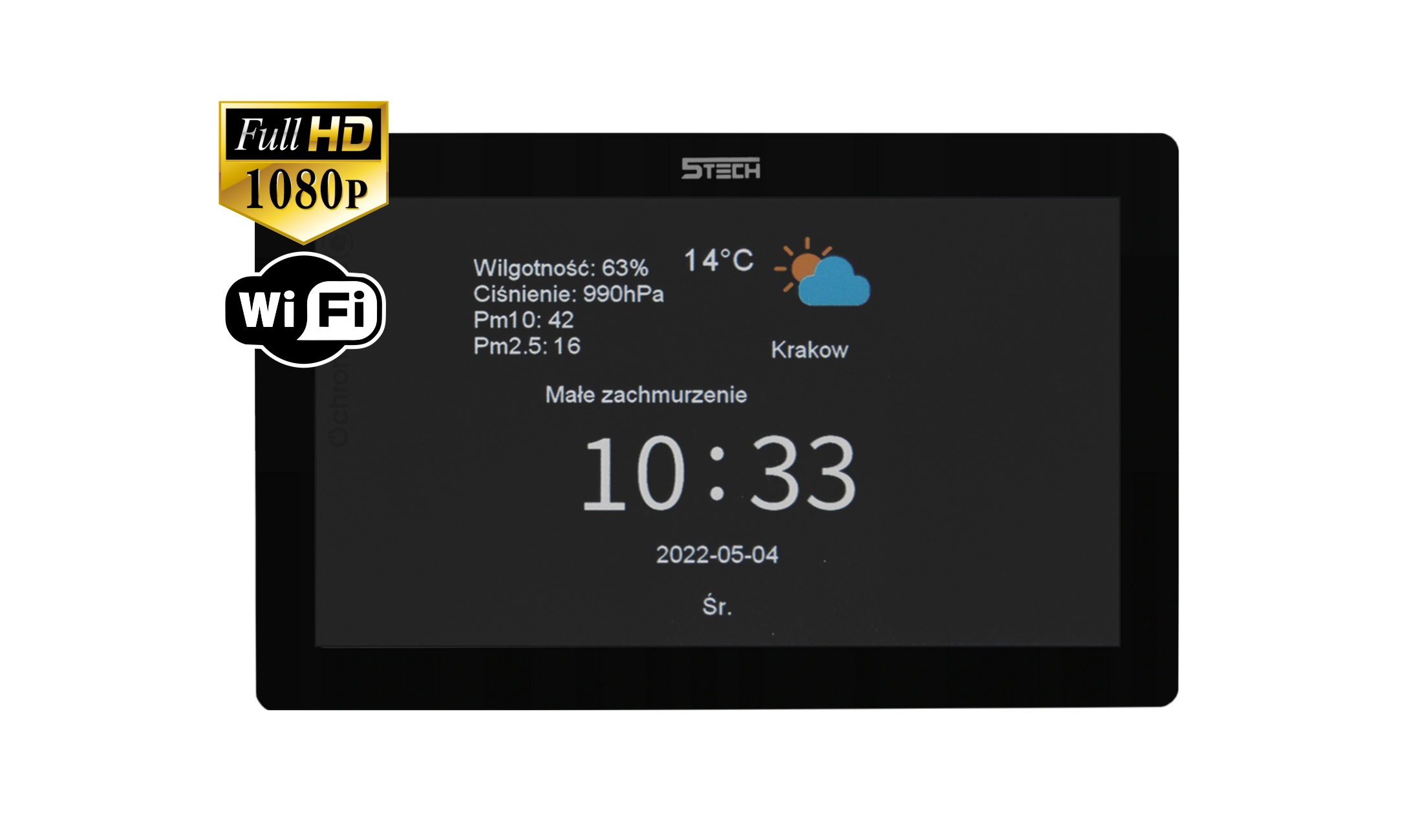 Wideodomofon 10'' Skrzynka wąski mur WiFi 5TECH EAN (GTIN) 5905884581643