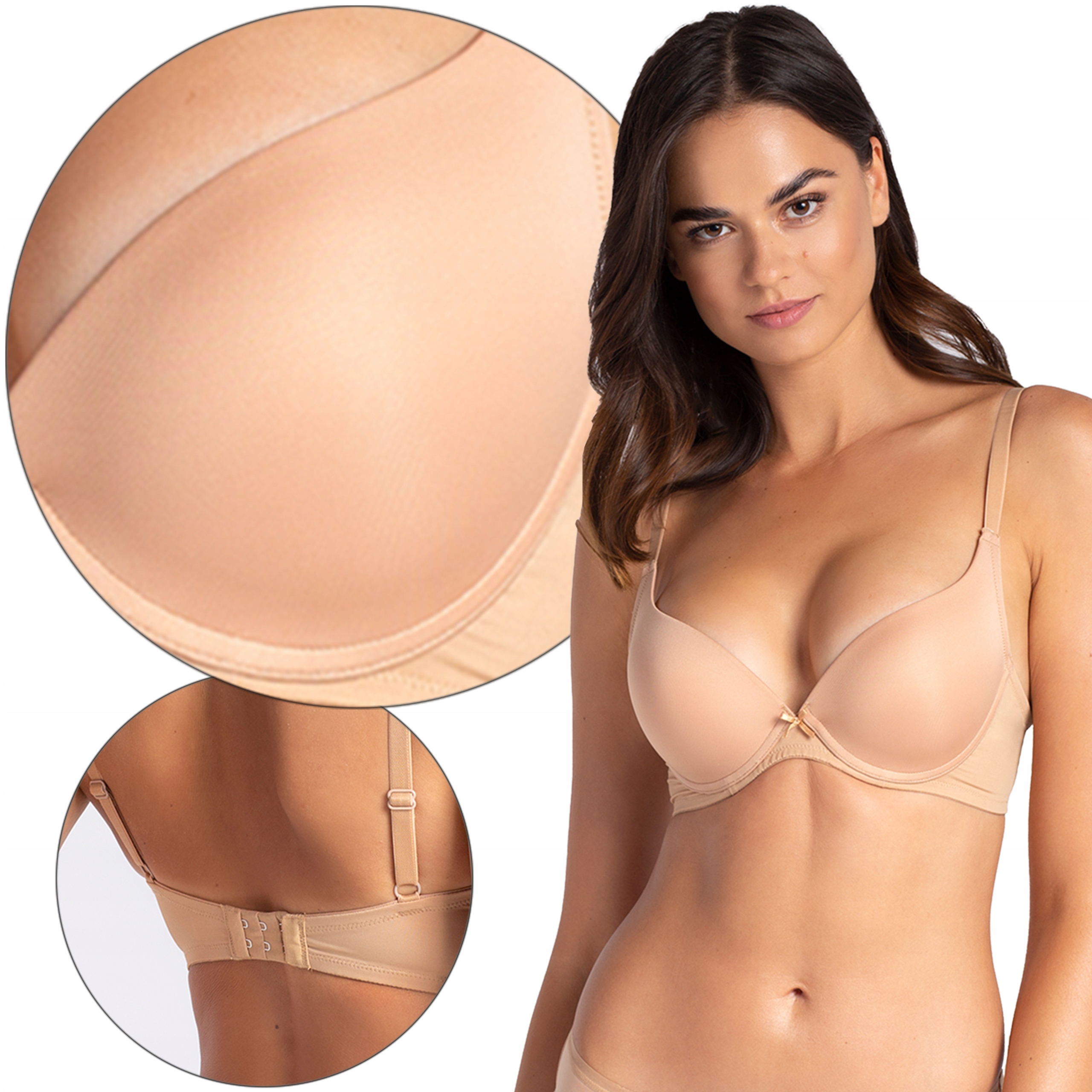 

Klasyczny Biustonosz Push-Up Gatta Emma Beż 65D