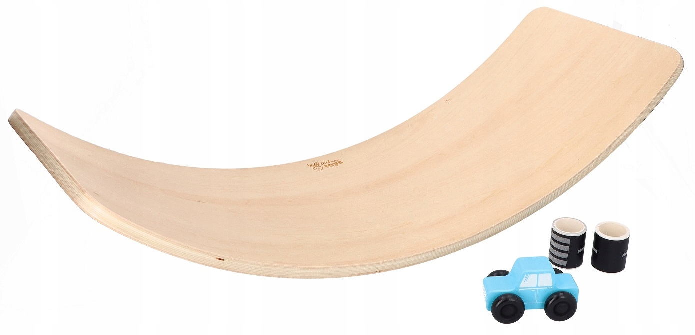 Drewniana deska do balansowania równowagi Do 80kg + Autko Bujak dla dzieci Marka Adam Toys