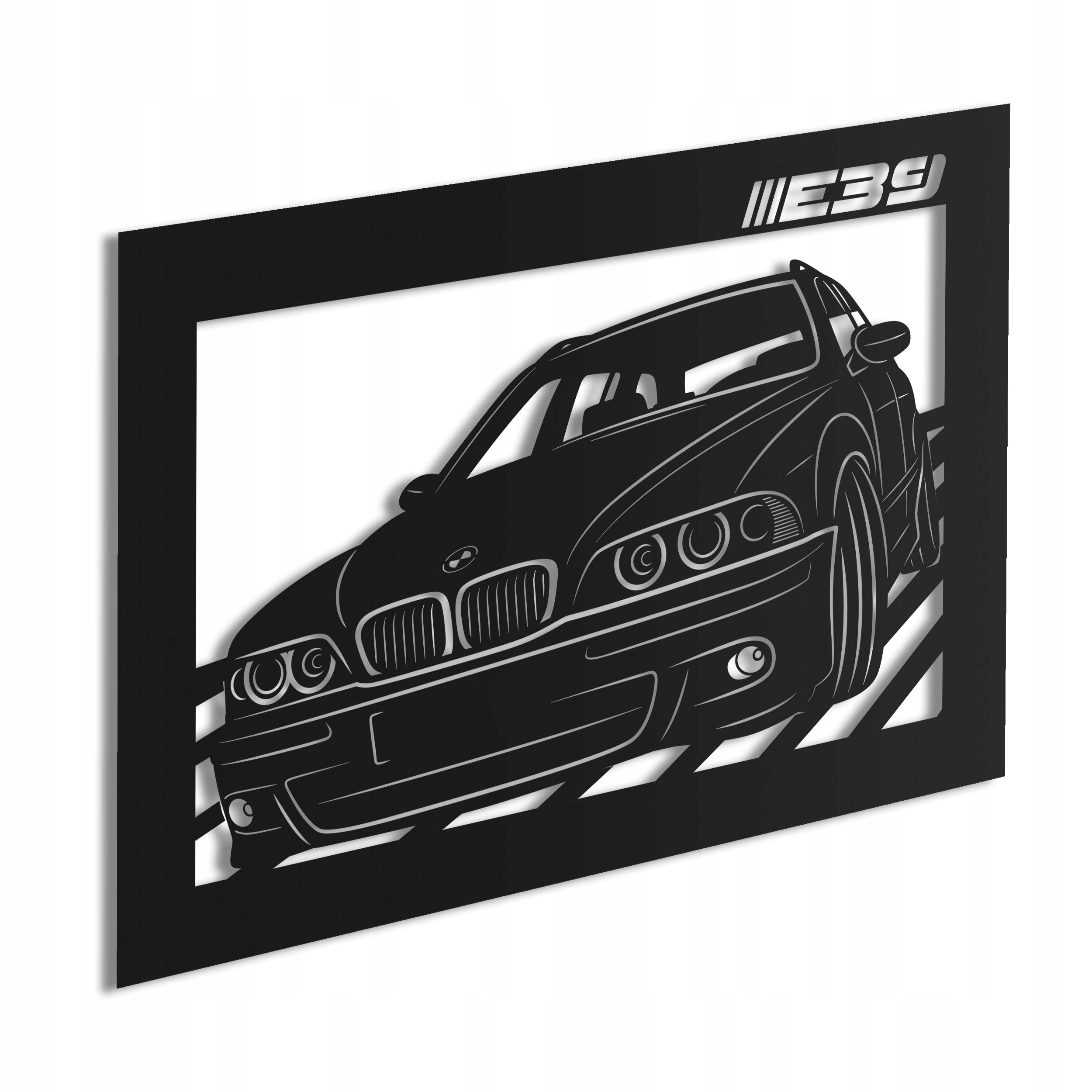 Dřevěný 3D obraz Bmw E 39 Nástěnná Dekorace Dárek XL