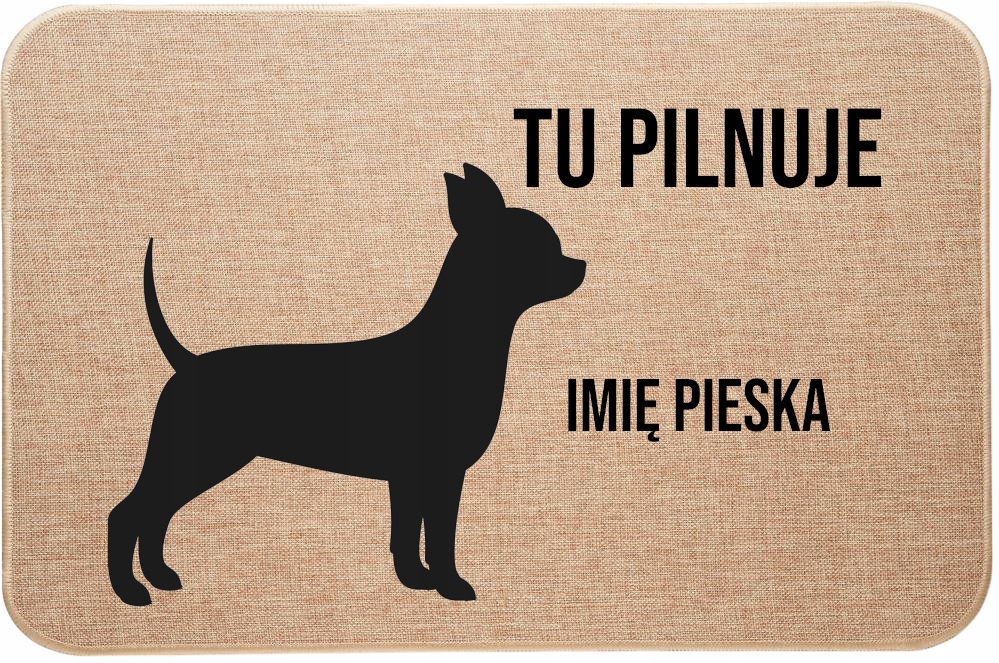 Stierač dverí Personalizovaná Chihuahua Tu stráži Meno