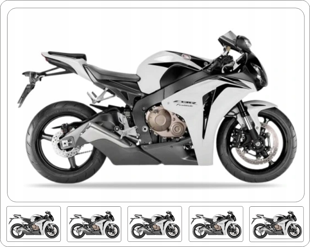 Nálepky Na Motocykel Juula Pre Honda Cbr 1000 Rr 2008 Fireblade Biela NHA66
