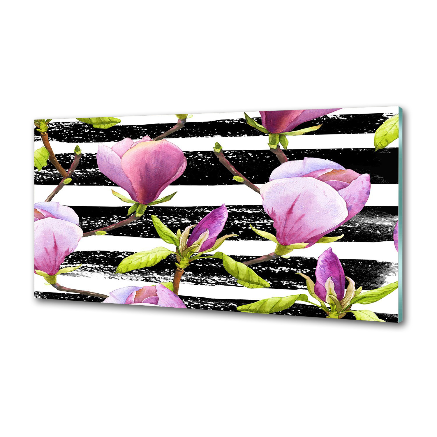 Panel do kuchyne Magnólia pruhy 120x60 cm Lepidlo