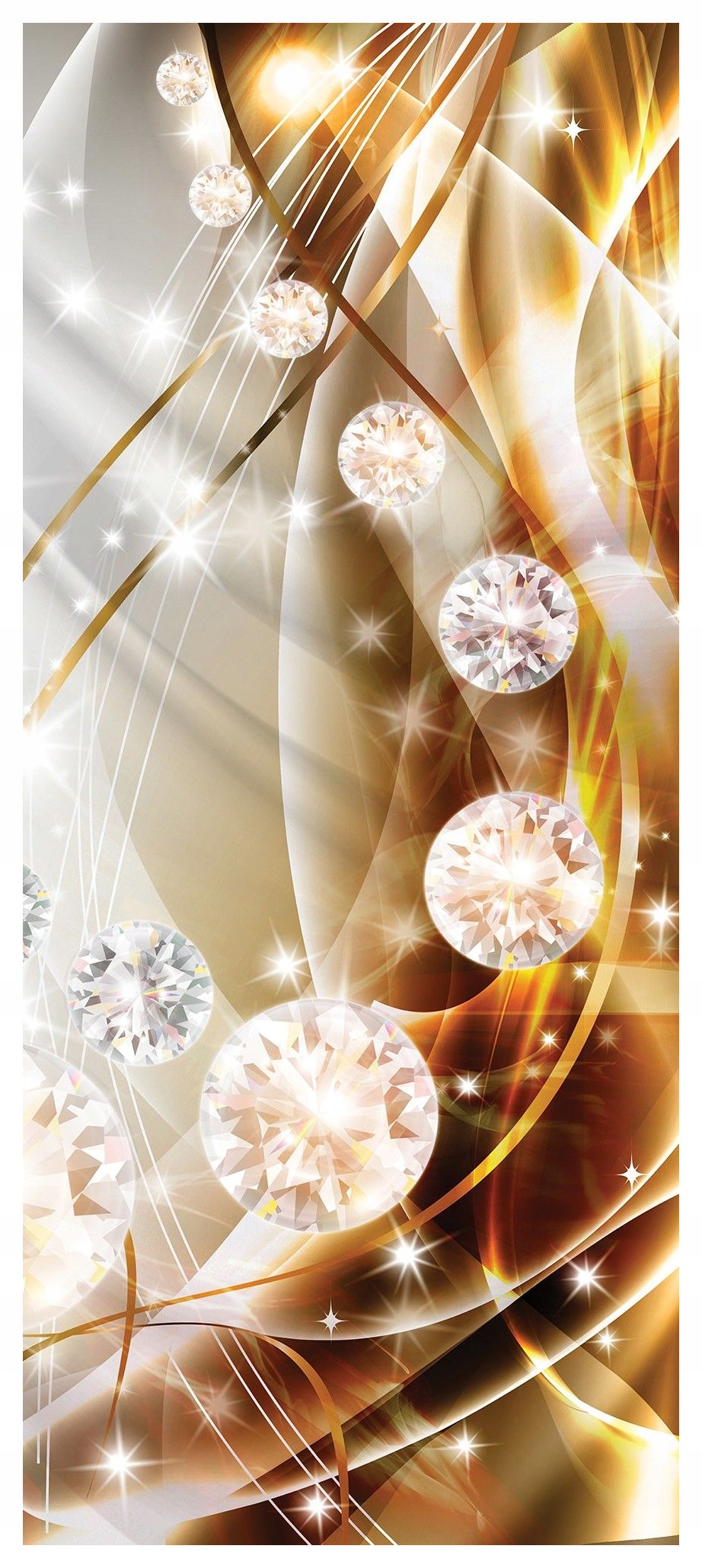 Samolepka Fototapeta Diamantový lesk Zlatá elegance Gradient 91x211