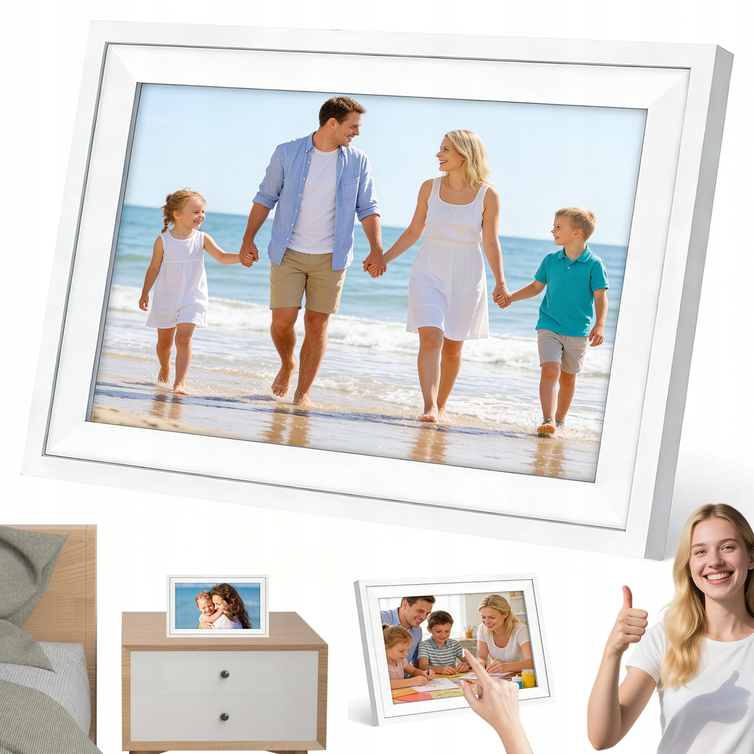 Rámeček Digitální Na Fotografie Hd Wifi Frameo 15,6" 32GB Fotorámeček Dárek