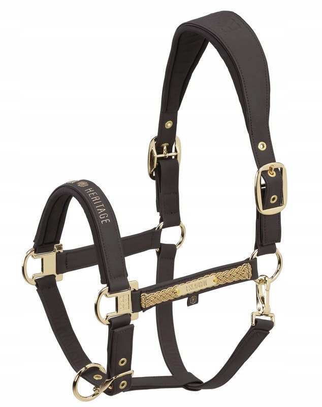 Kantar Eskadron Faux Leather Double Pin Heritage 25/26, Black Truffle Cob