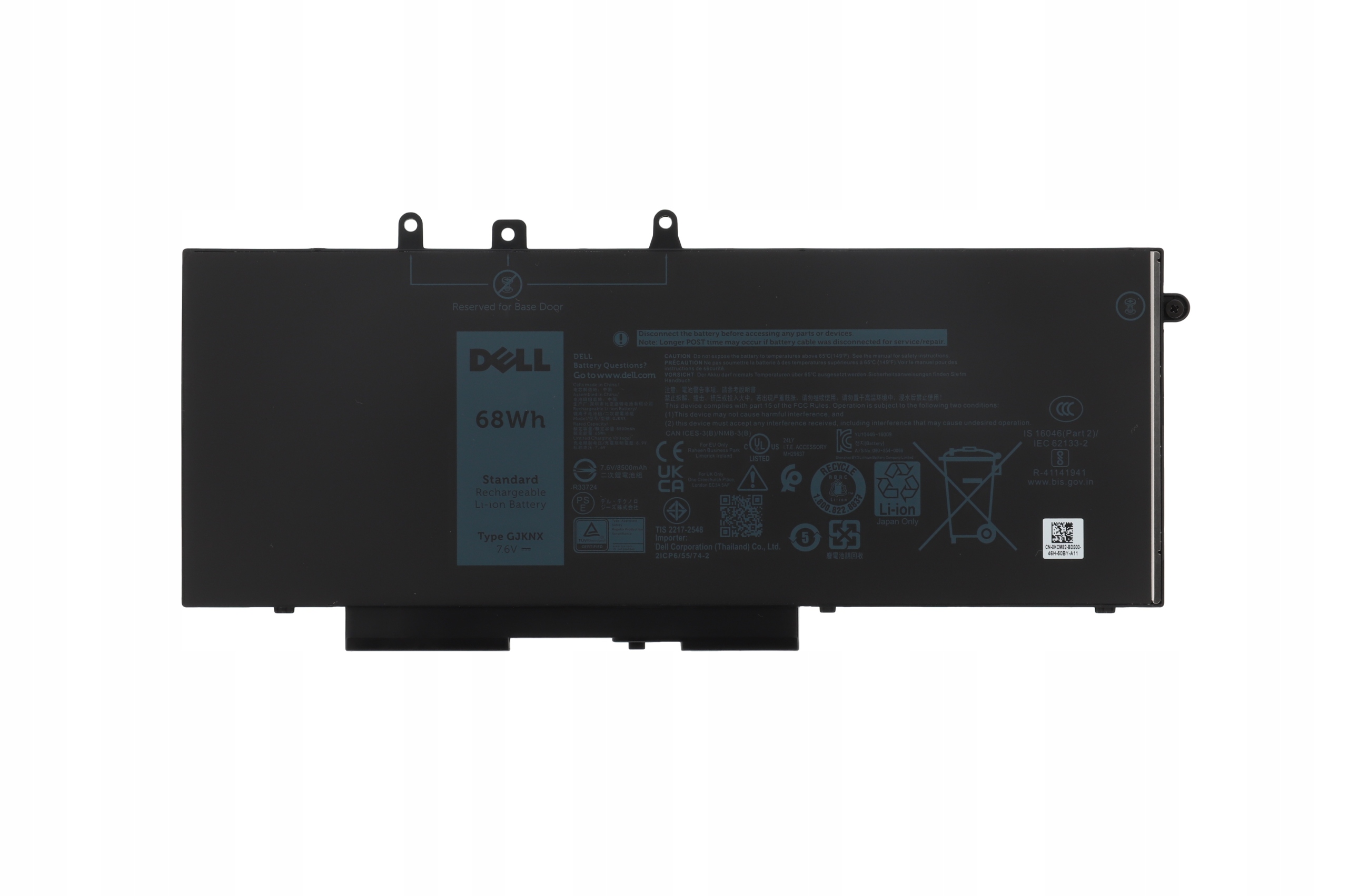 Oryginalna Bateria Dell 68Wh 6C Gjknx GD1JP FPT1C KCM82 DV9NT