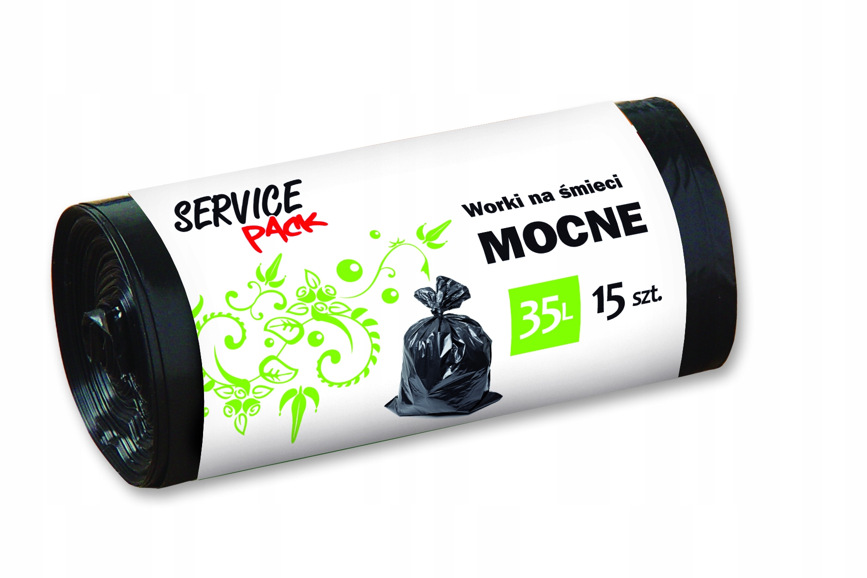 Worki na śmieci Servis Pack 35L mocne czarne