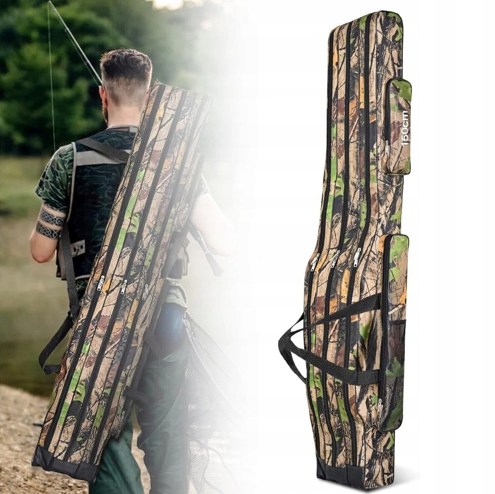 Obal Na Rybářské Pruty 3 Komorová Taška 150 cm Dárek Pro Rybáře