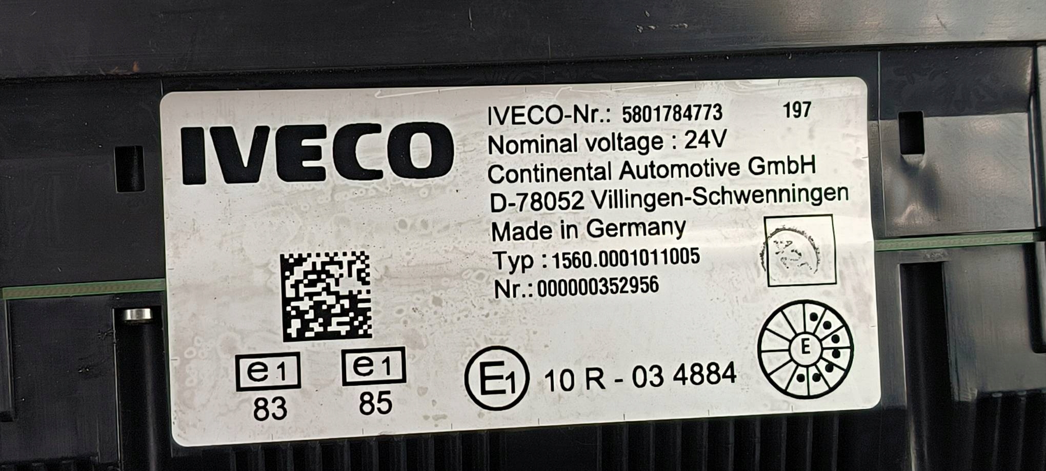dials clock 5801784773 IVECO EUROCARGO