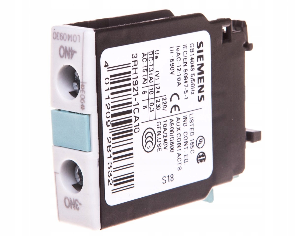 

Styk pomocniczy 1Z 0R czołowy 3RH1921-1CA10