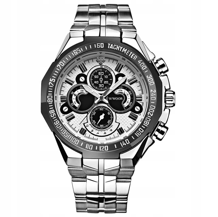 Pánské hodinky Wwoor náramek chronograf datumovka