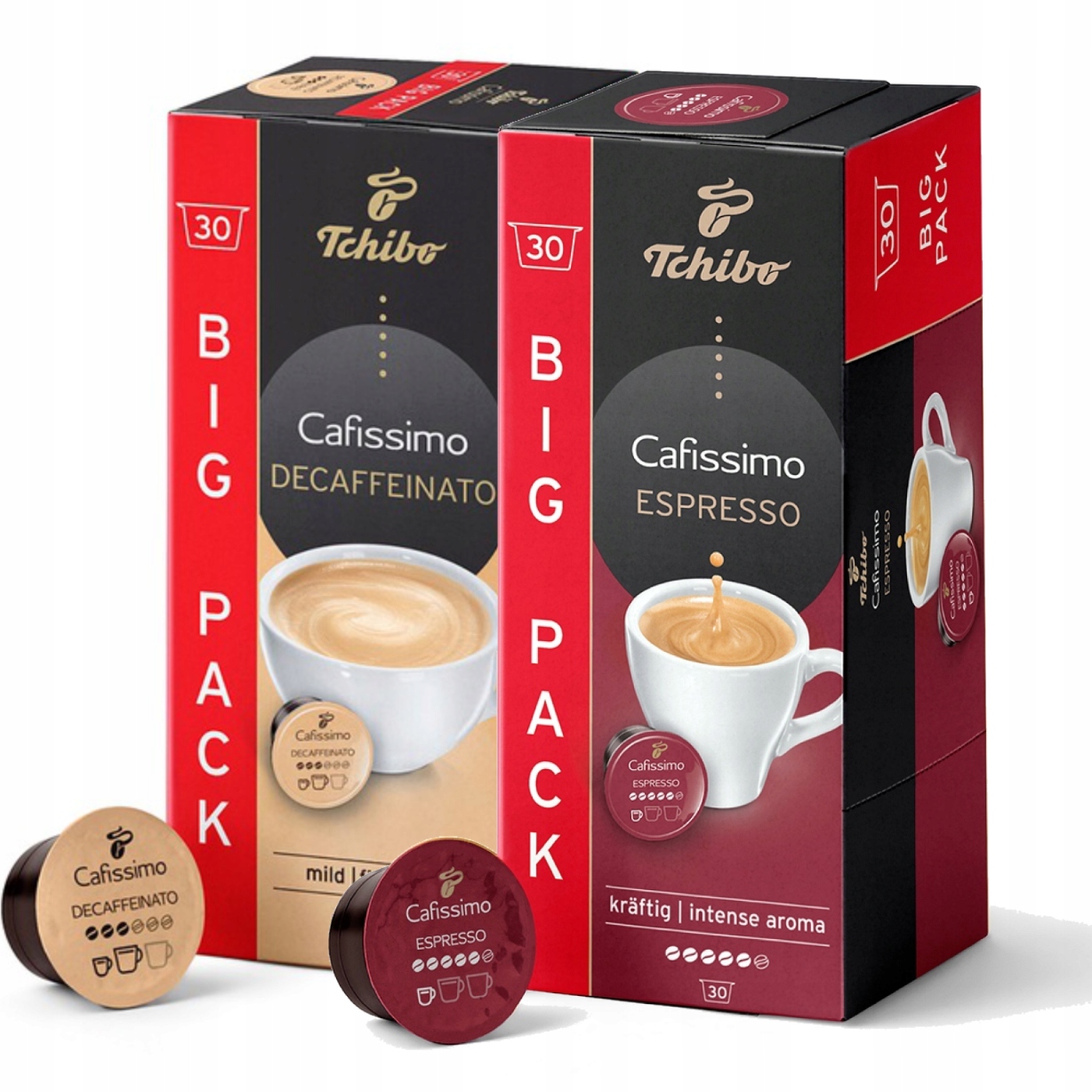 Levně Tchibo Cafissimo Espresso Intense Aroma Káva 30 kapslí Bezkofeinová 30 kapslí