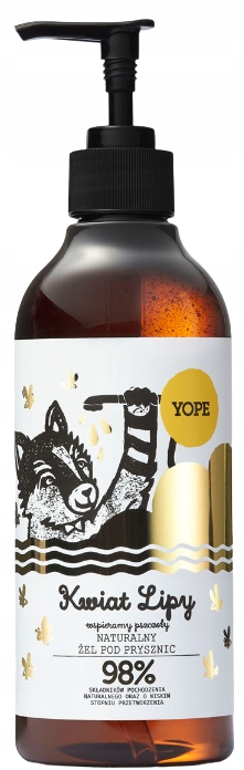 YOPE naturalny nawilżający żel pod prysznic Kwiat Lipy 400 ml