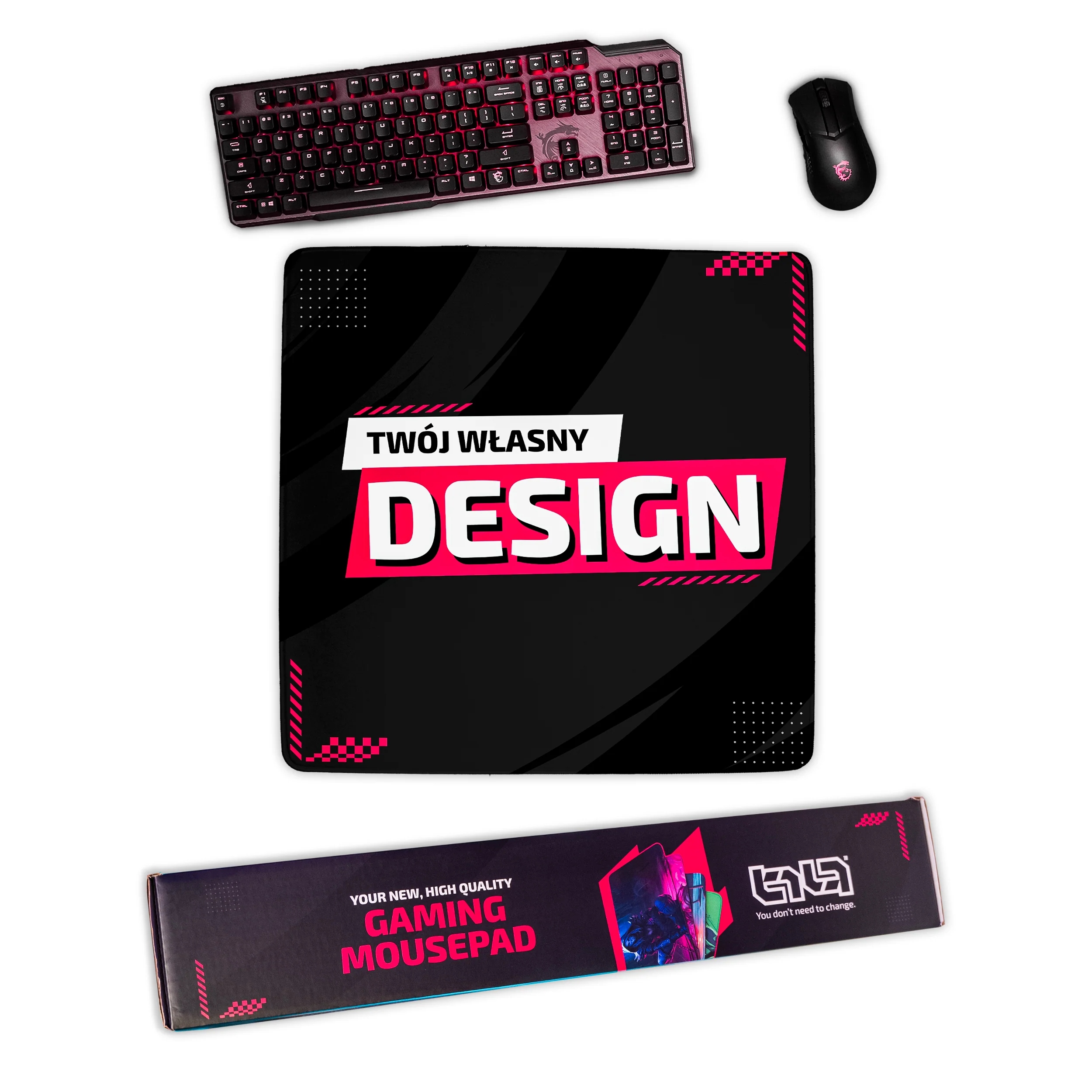 podložka pod myš s vlastním potiskem 50 x 50 Vlastní protiskluzový vzor