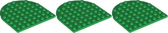 

Lego 41948 Płytka 8x8 zielona Nowa (24g) 3 szt.