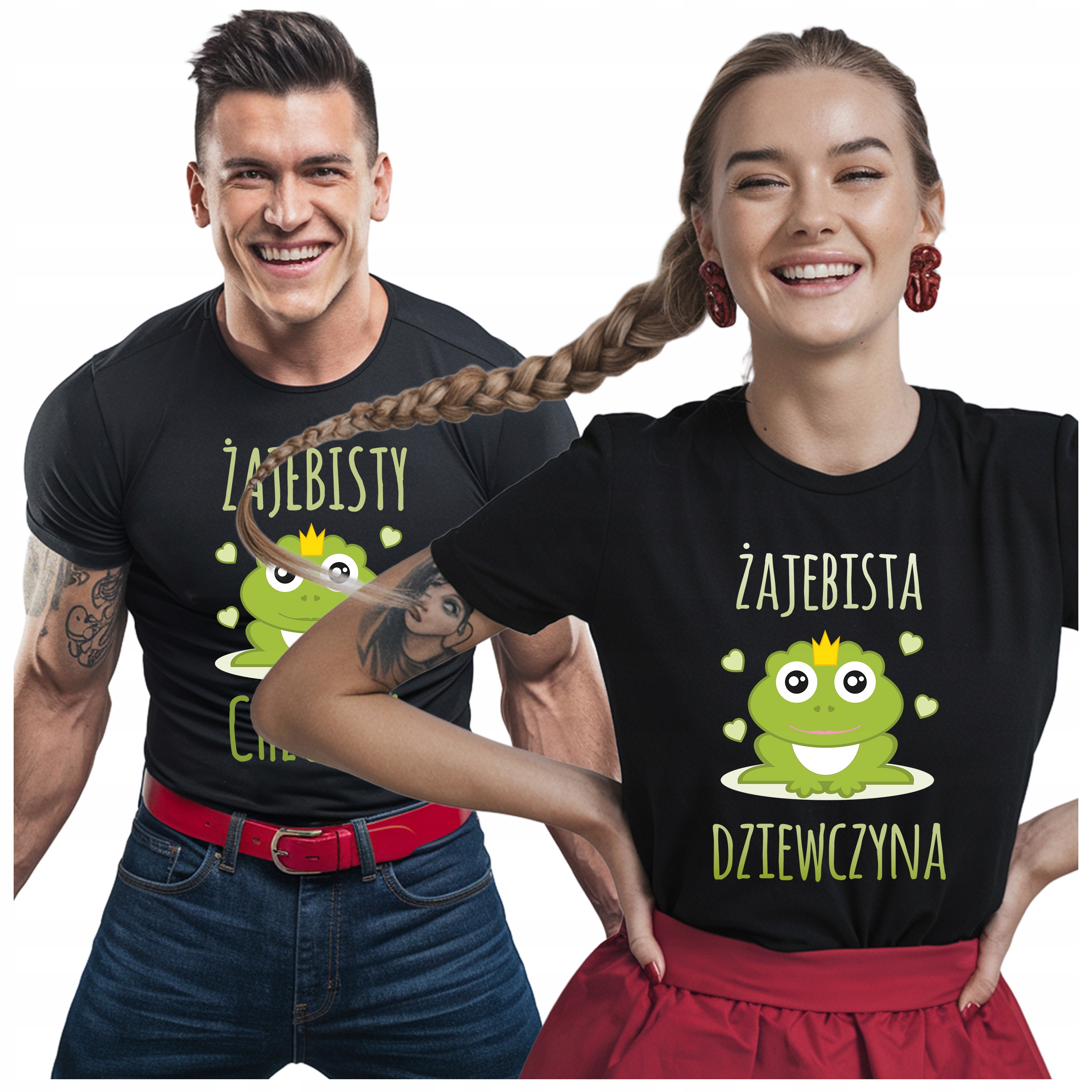 Trička Pro Páry na Valentýna Žabí Dárek Chlapec Žabí Dívka