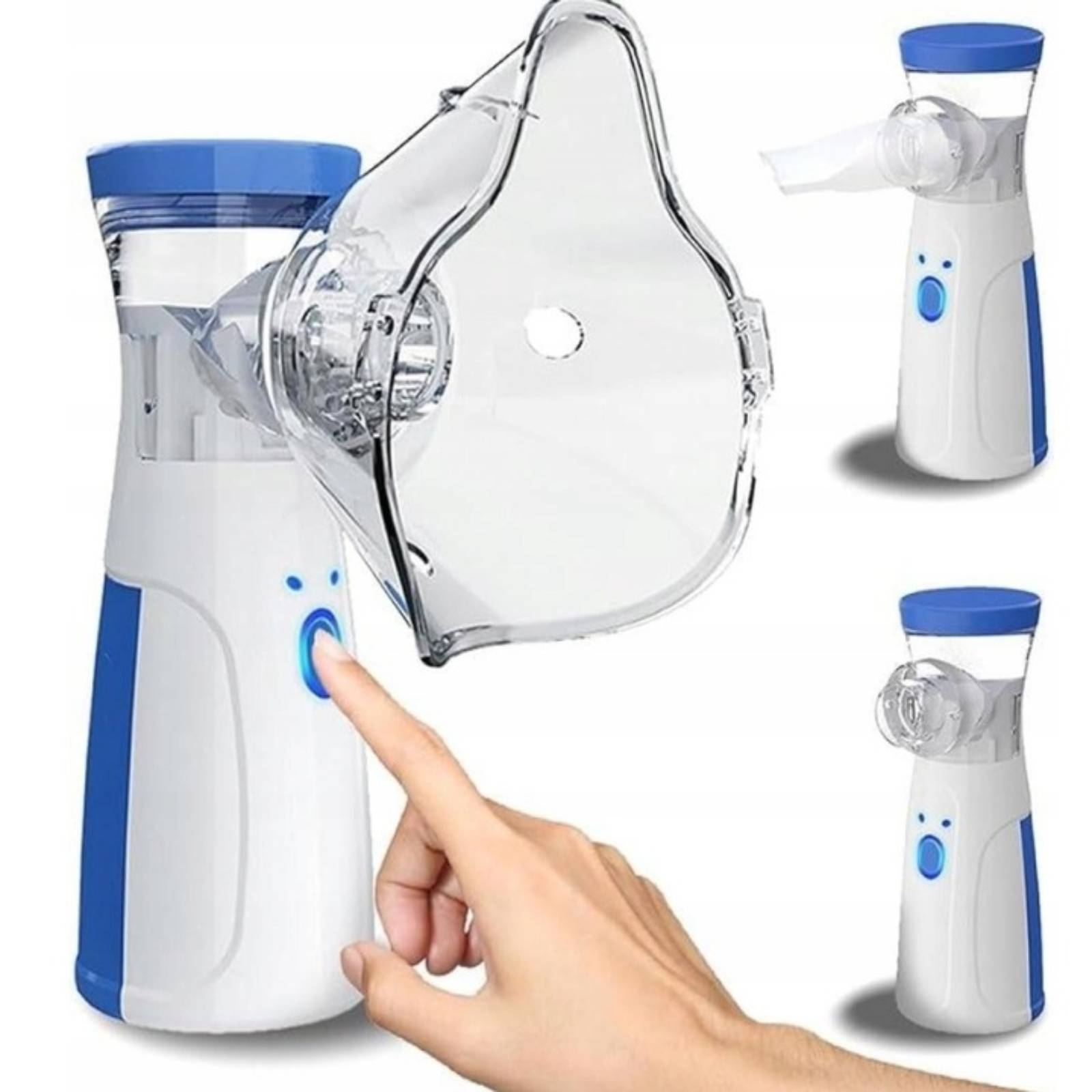 PRZENOŚNY INHALATOR SIATECZKOWY NEBULIZATOR CICHA PRACA 3 TRYBY ŁADOWALNY