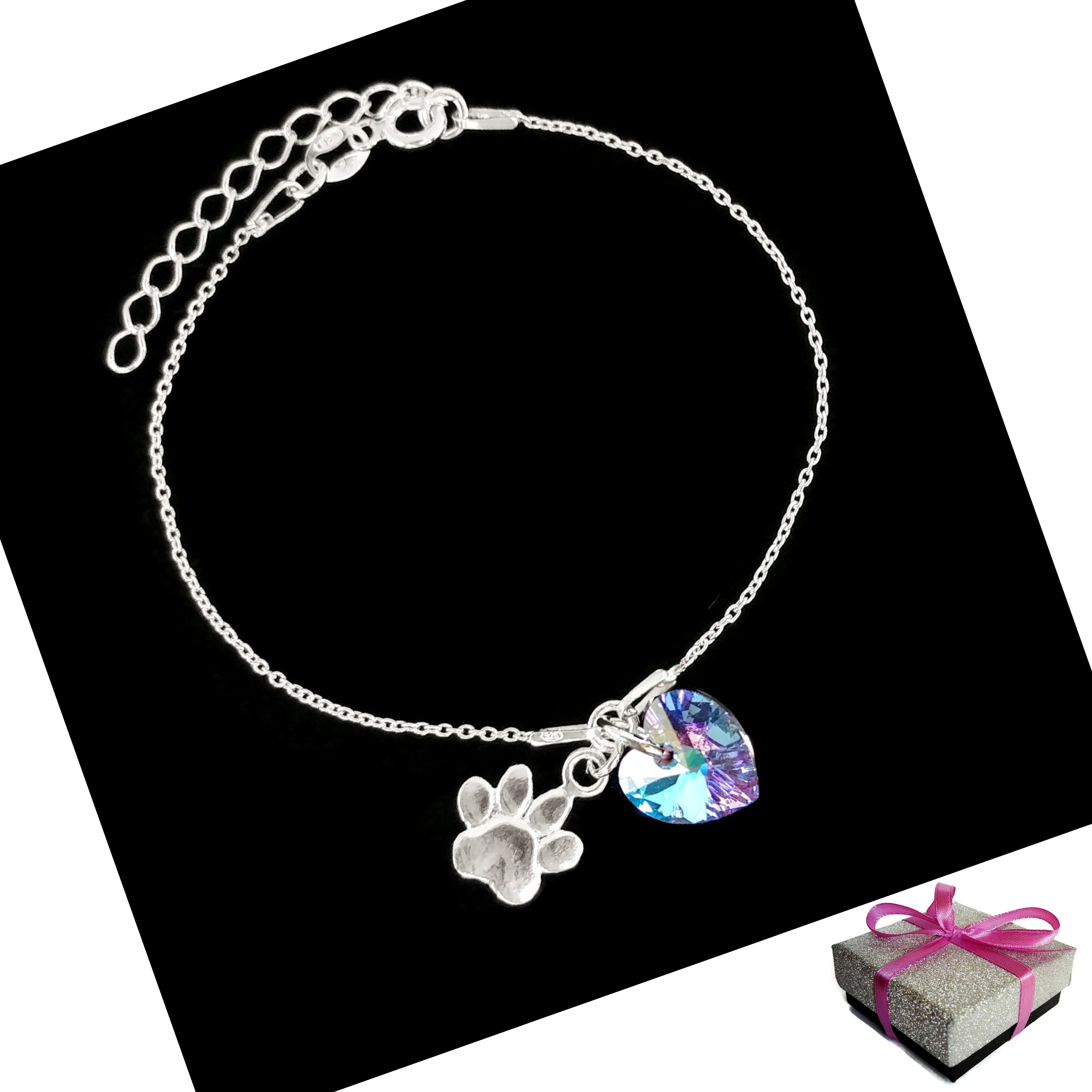 

Srebrna Bransoletka 925 dla Dziewczynki Psia Łapka