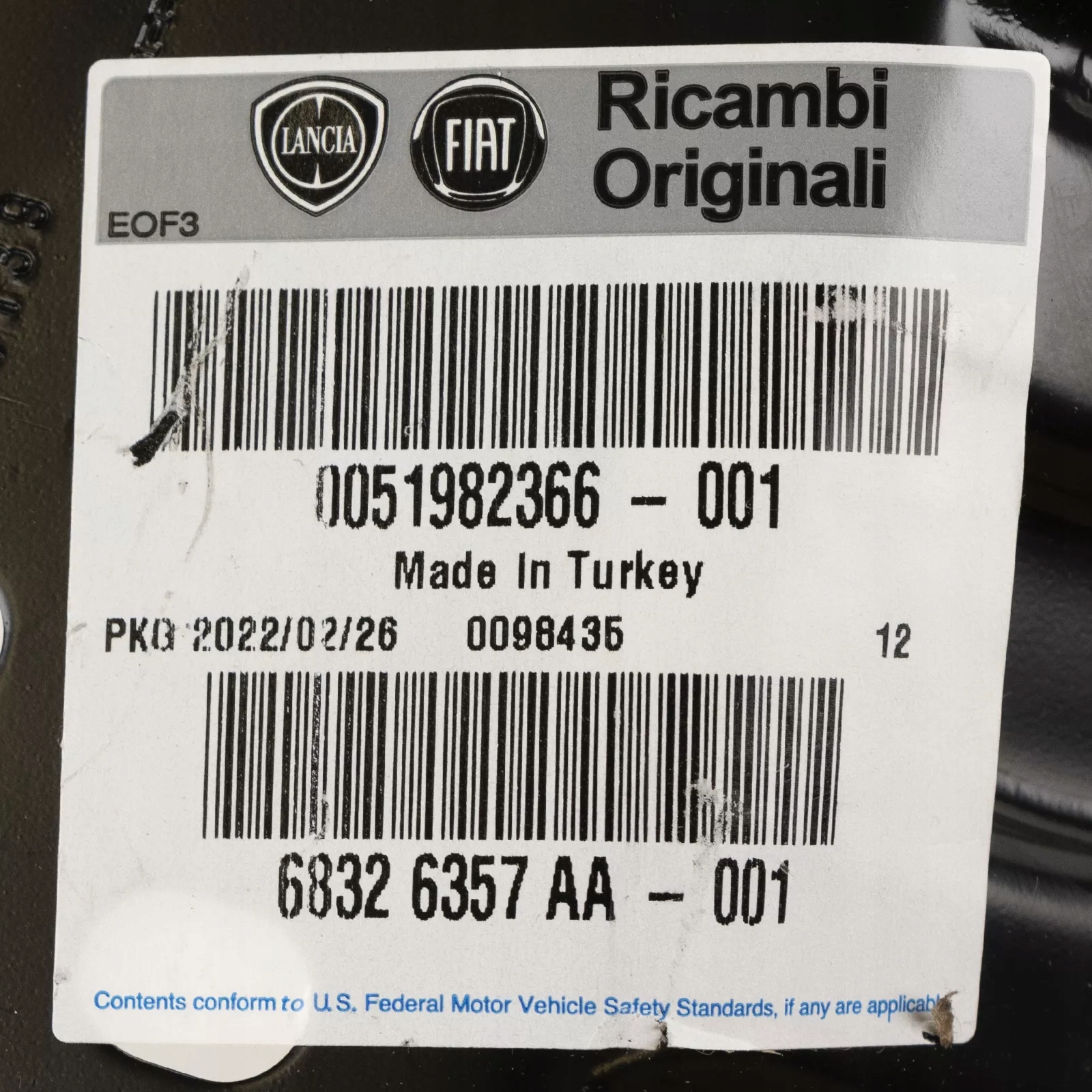 Fiat OE 51982366 Typ samochodu Samochody osobowe