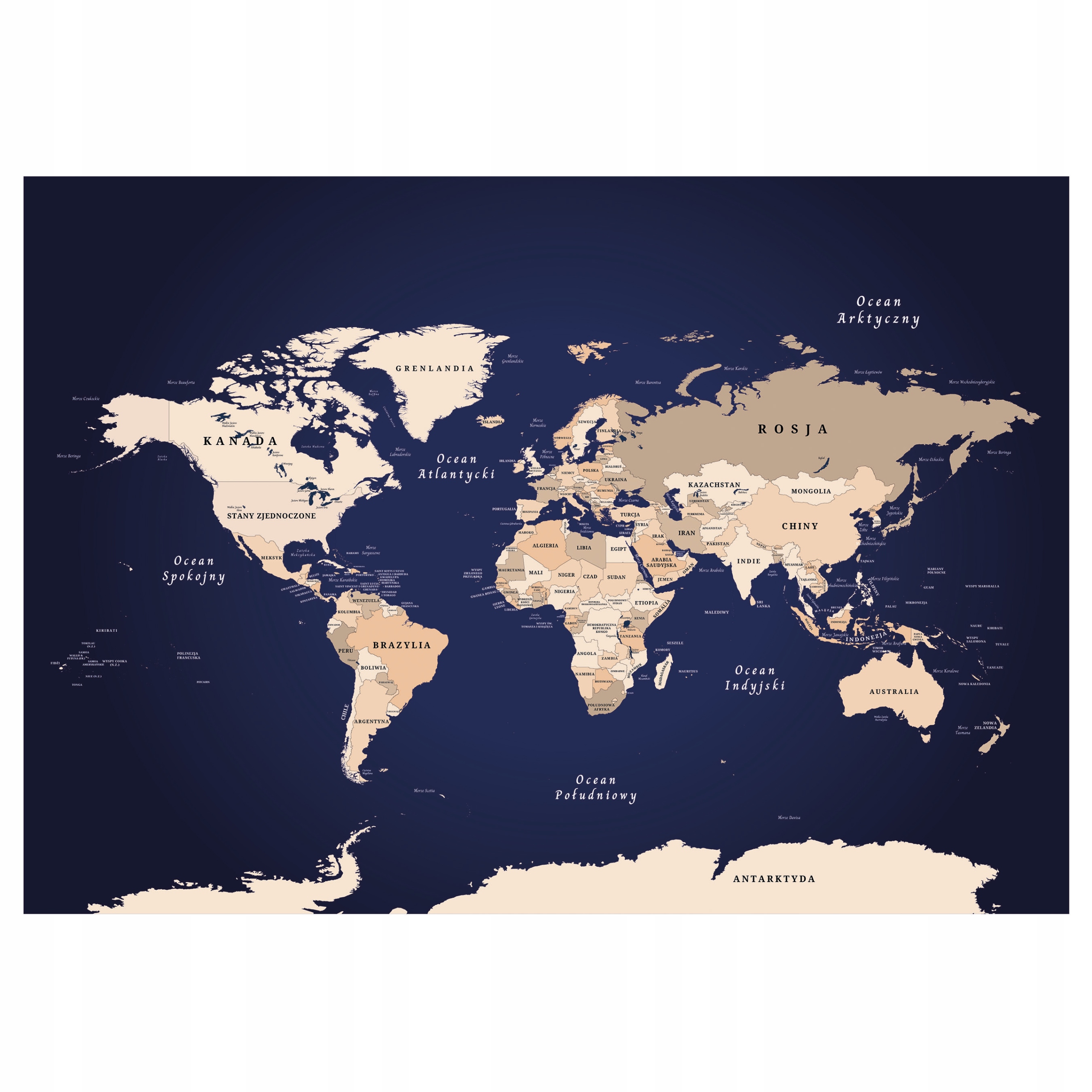Mapa świata plakat 91x61cm