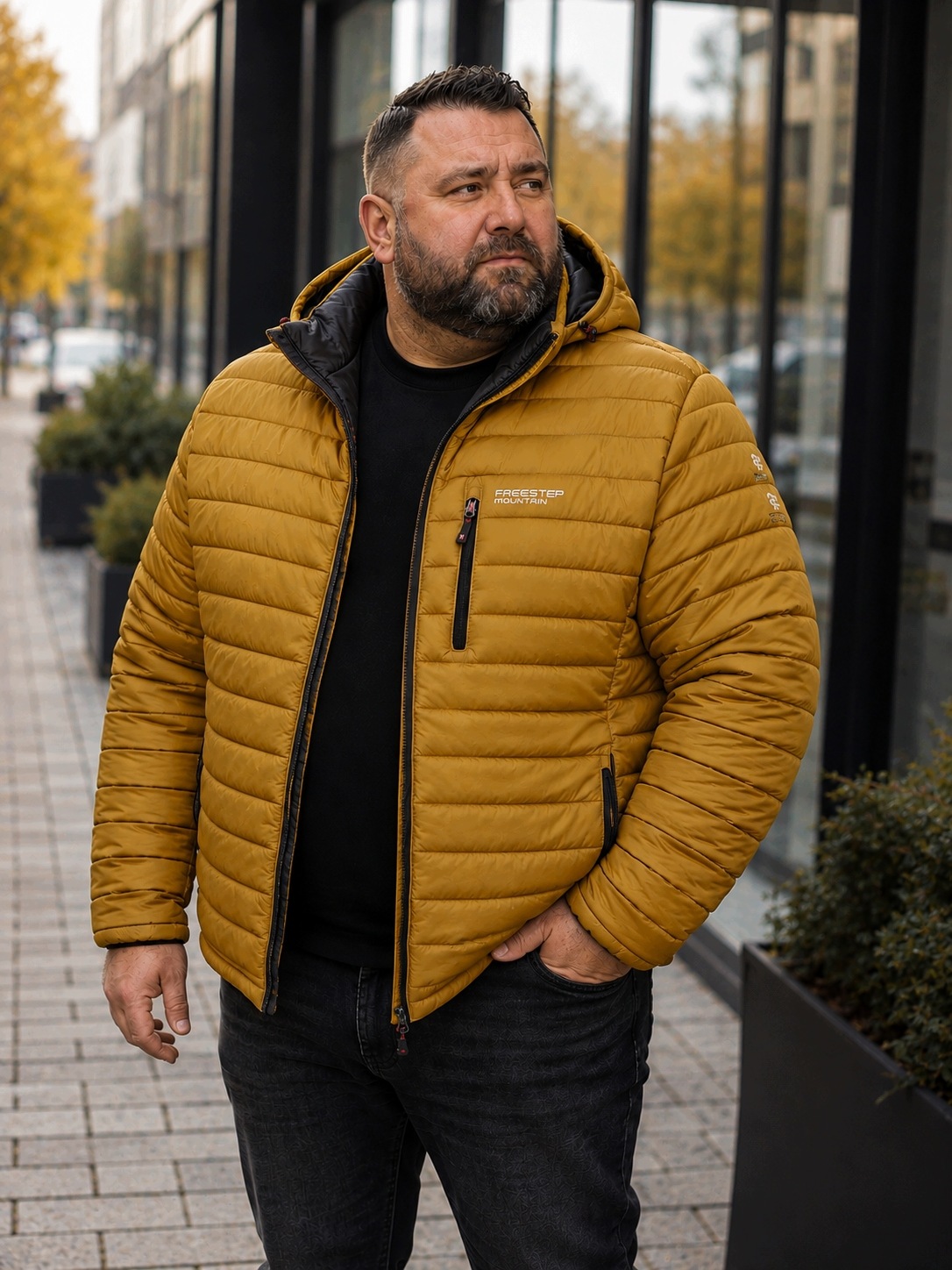 Pánská prošívaná přechodová bunda na podzim a zimu 4XL-8XL