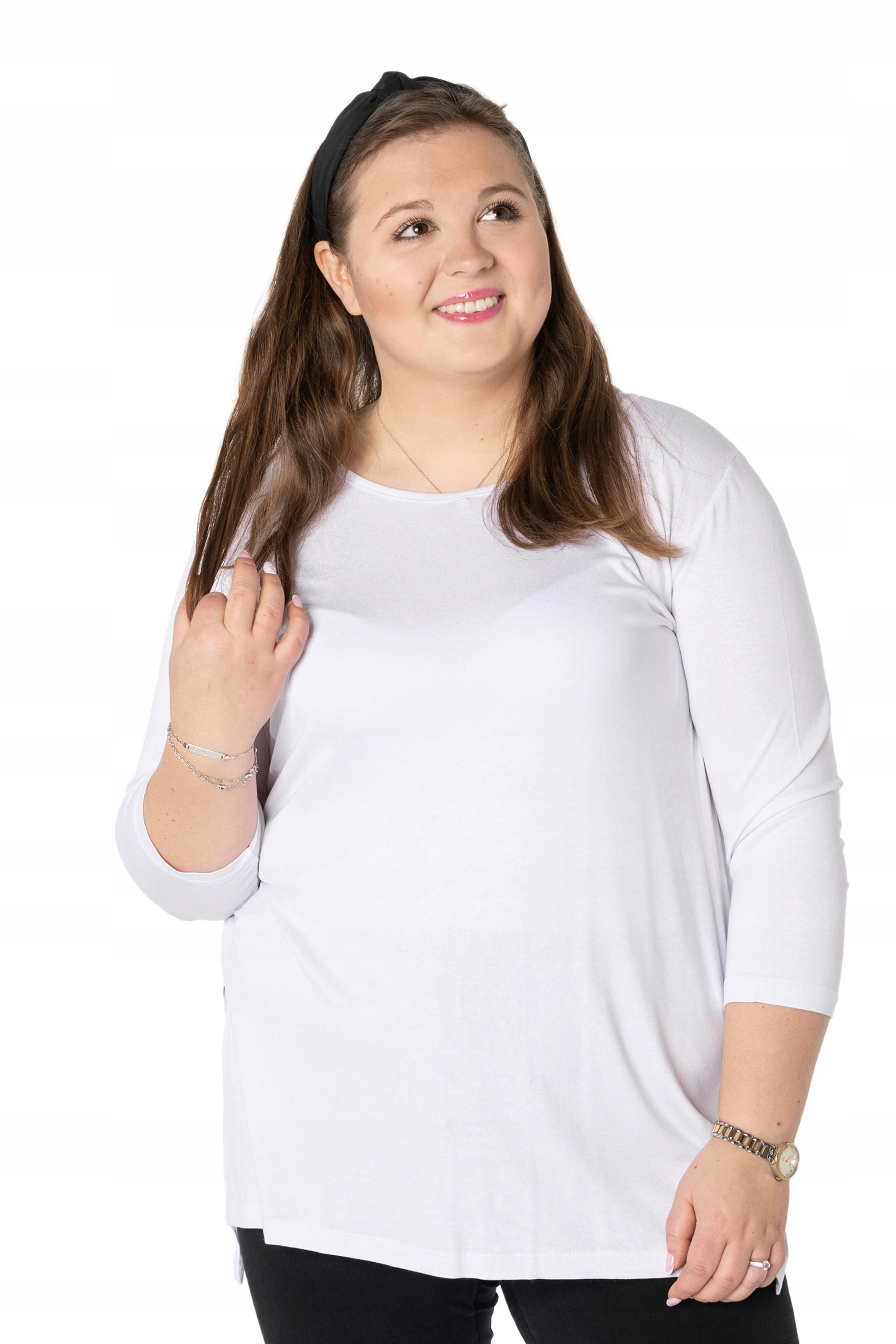 

Duża Długa Bluzka Damska Tunika Oversize 177-1 4XL