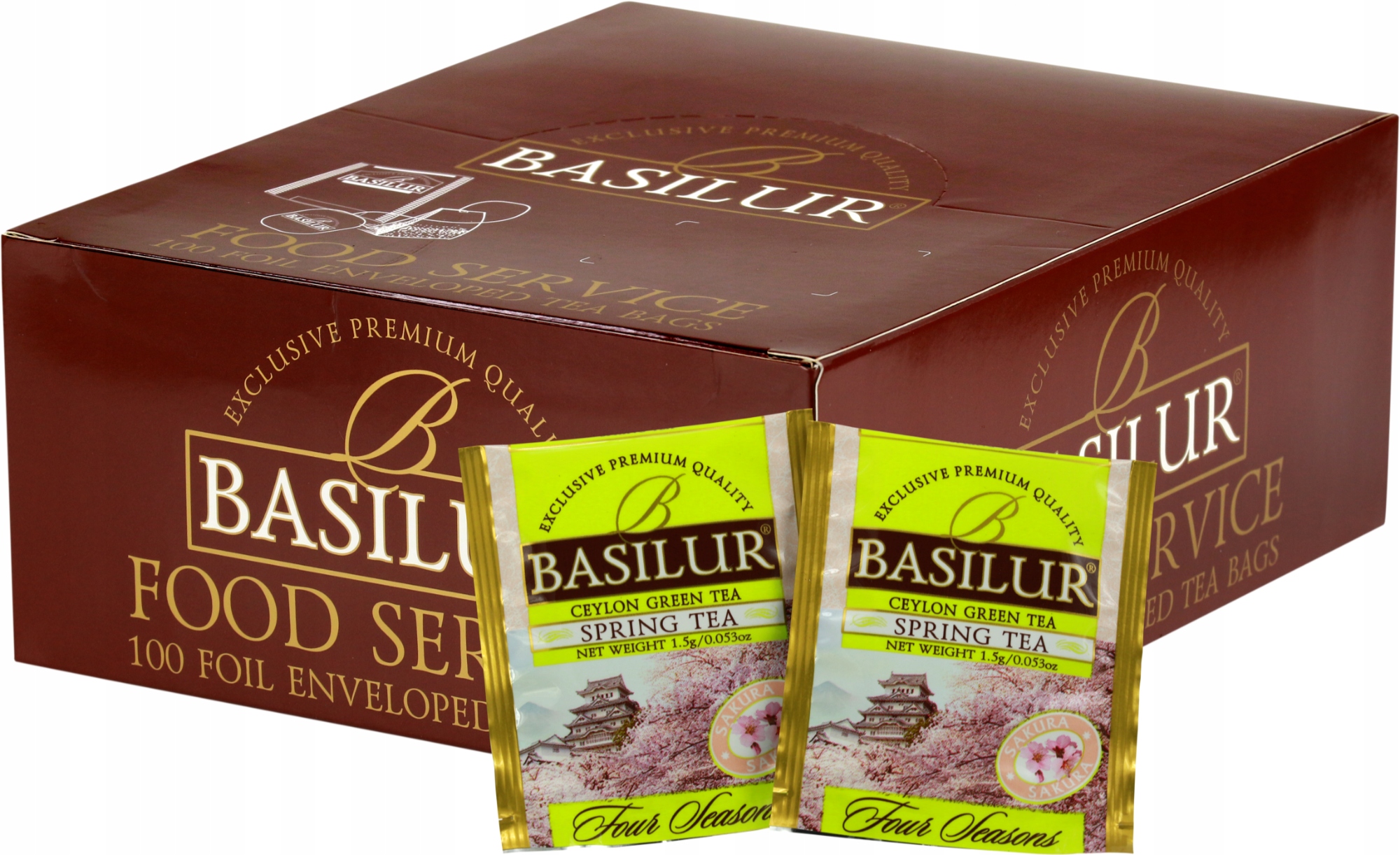 Levně Čaj zelený Basilur Spring Tea expresní Višňový HoReCa 100 ks